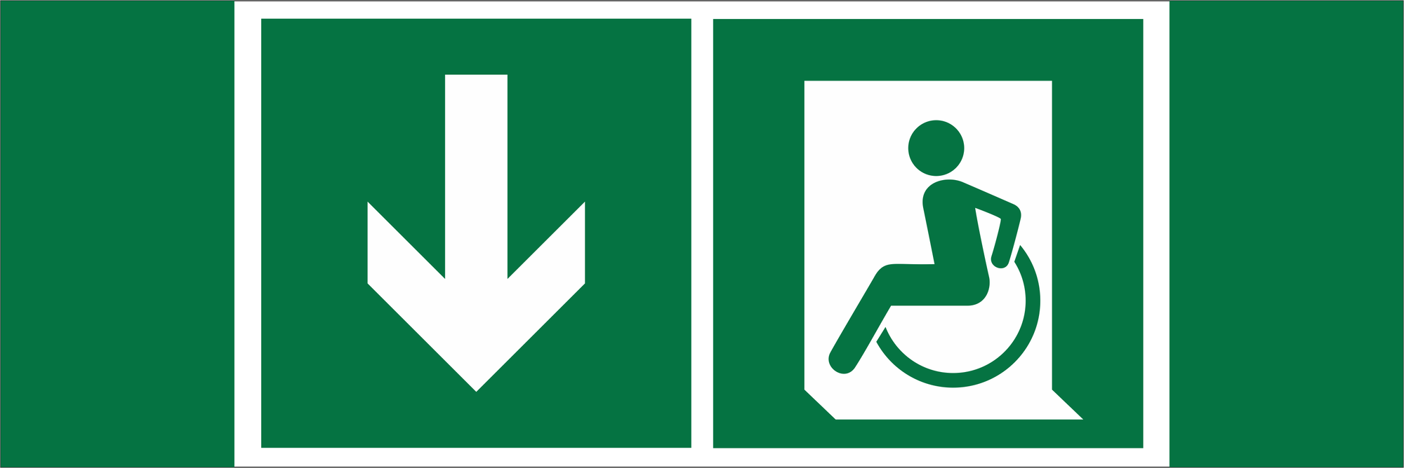 Знак безопасности NPU-3413.E71''Указ. двери эвакуац. выхода (лев.) для МГН''