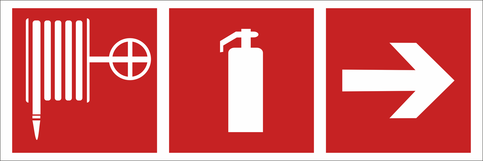 Знак безопасности BL-3511B.F55''Указ. направо к пожарному крану и огнетушителю''