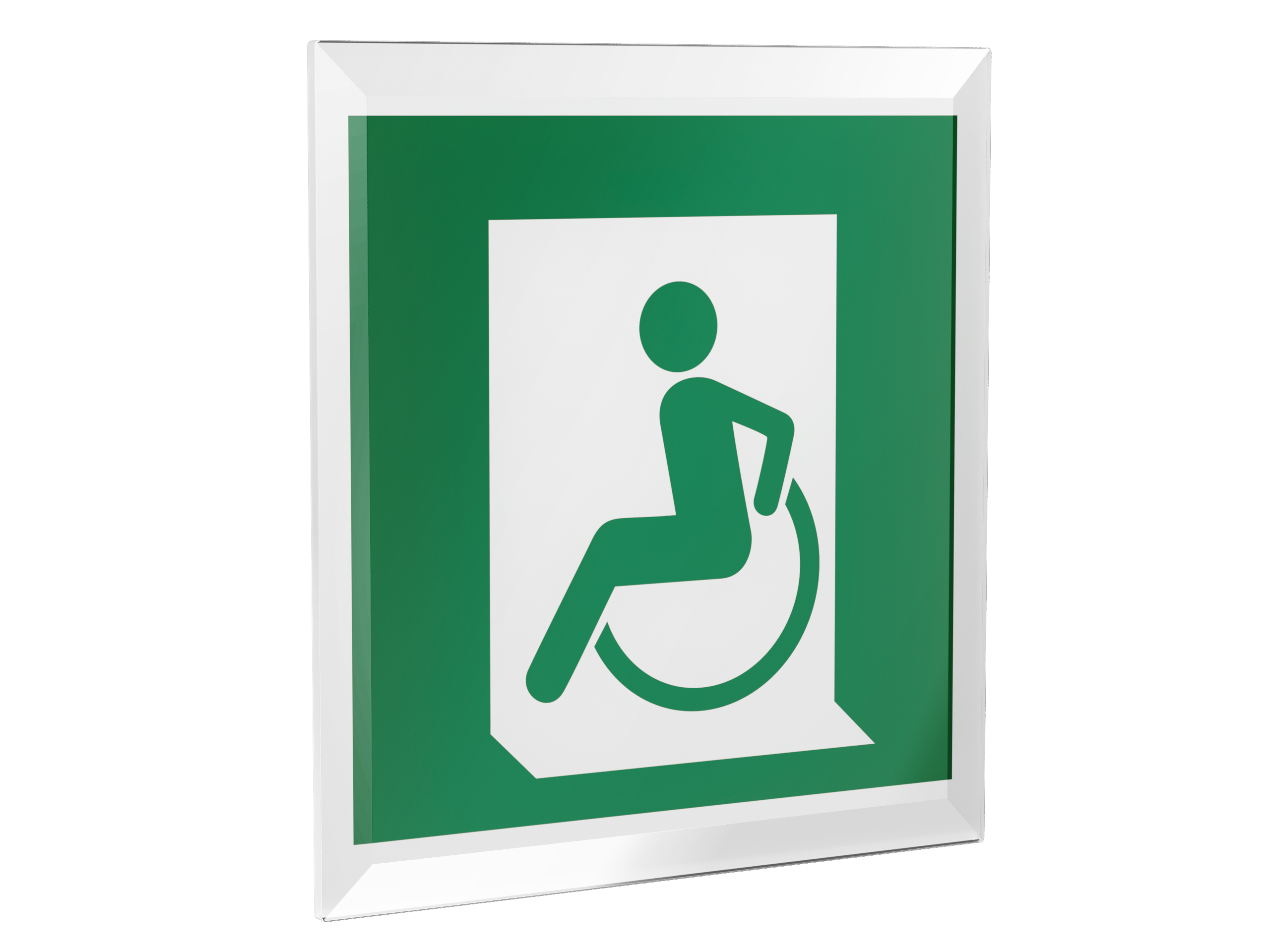 Знак безопасности PS-15164.E60-01''Выход для МГН здесь (левосторонний)''