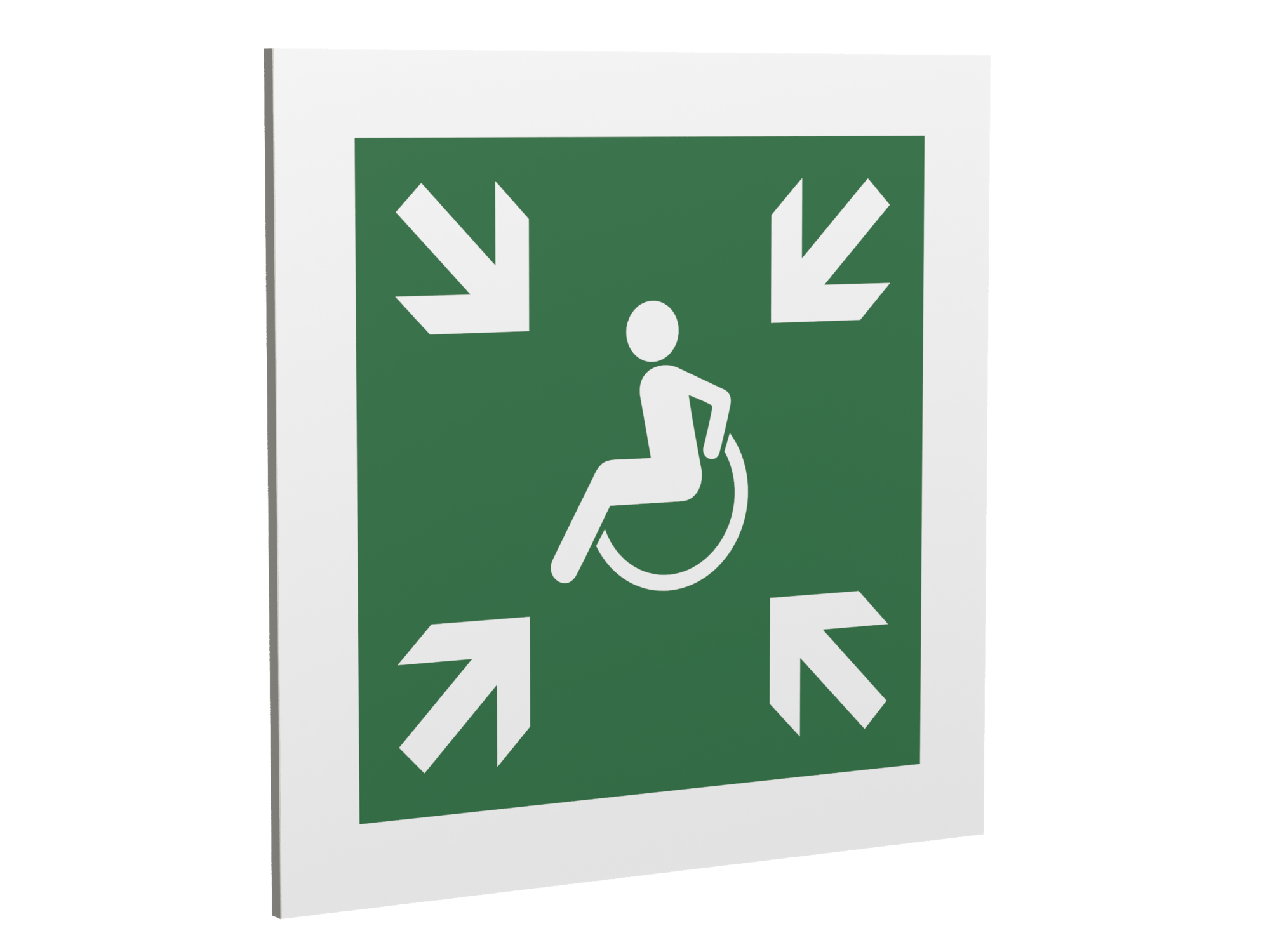 Знак безопасности PS-33336.E65''Пункт (место) сбора МГН (безопасная зона МГН)''