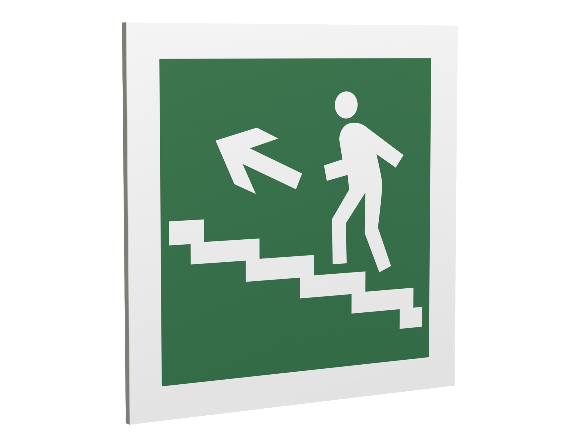 Знак безопасности PT-17176.E16''Напр. к эвакуац. выходу по лестн. вверх (лев.)''