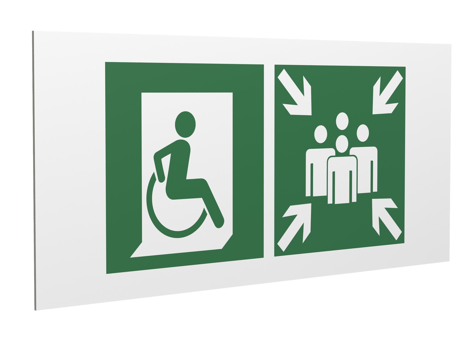 Знак безопасности PS-36164.E74''Пункт (место) сбора для МГН (безоп. зона МГН)''