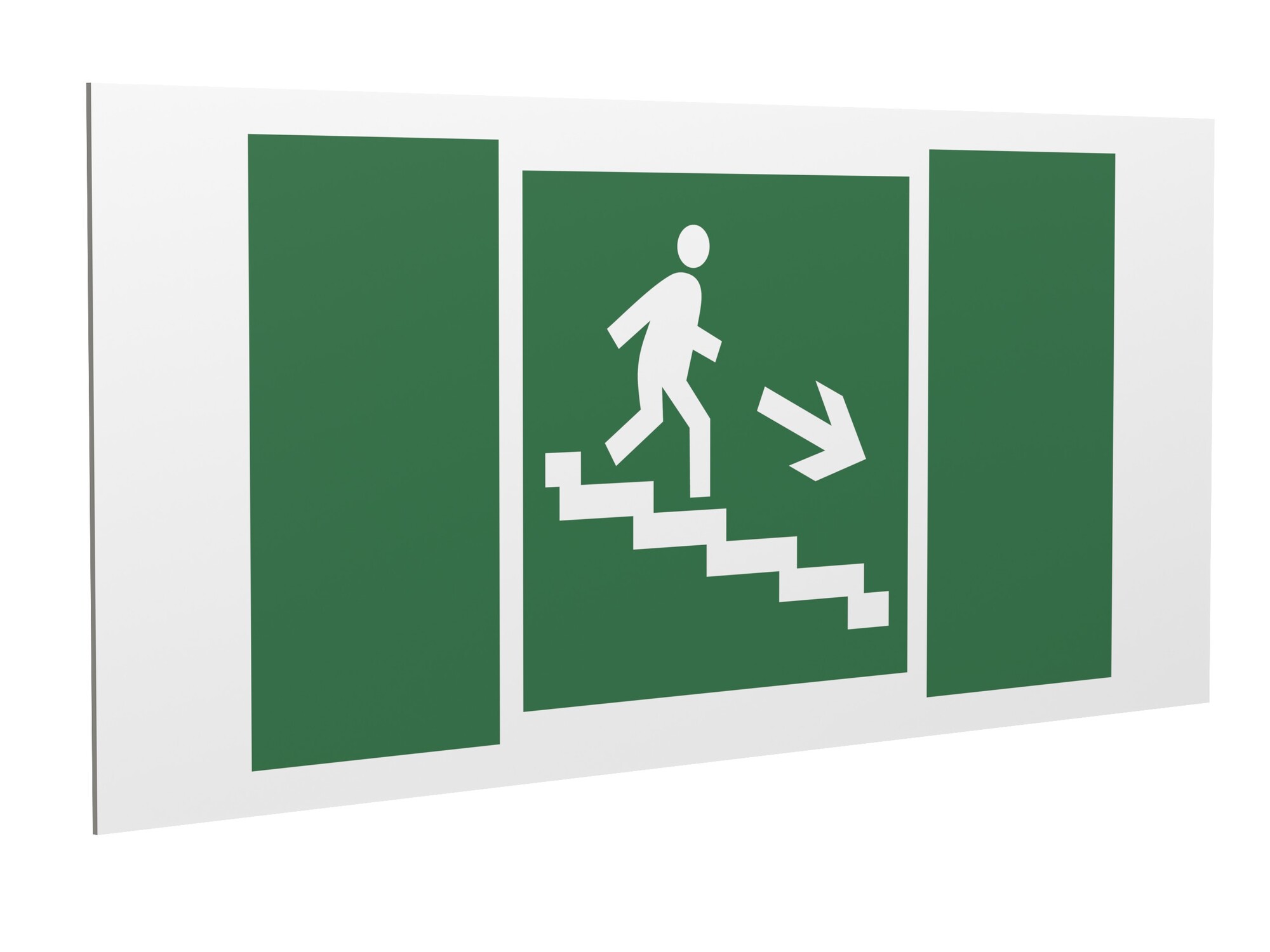 Знак безопасности PS-36164.E13''Напр. к эвакуац. выходу по лестн. вниз (прав.)''