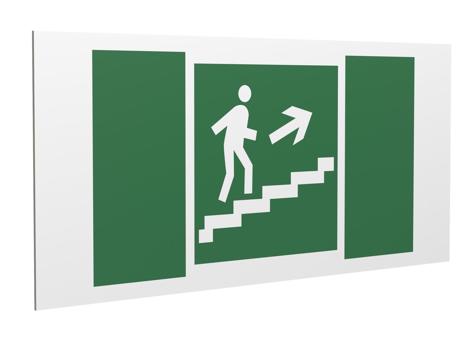 Знак безопасности PS-36164.E15''Напр. к эвакуац. выходу по лестн. вверх (прав.)