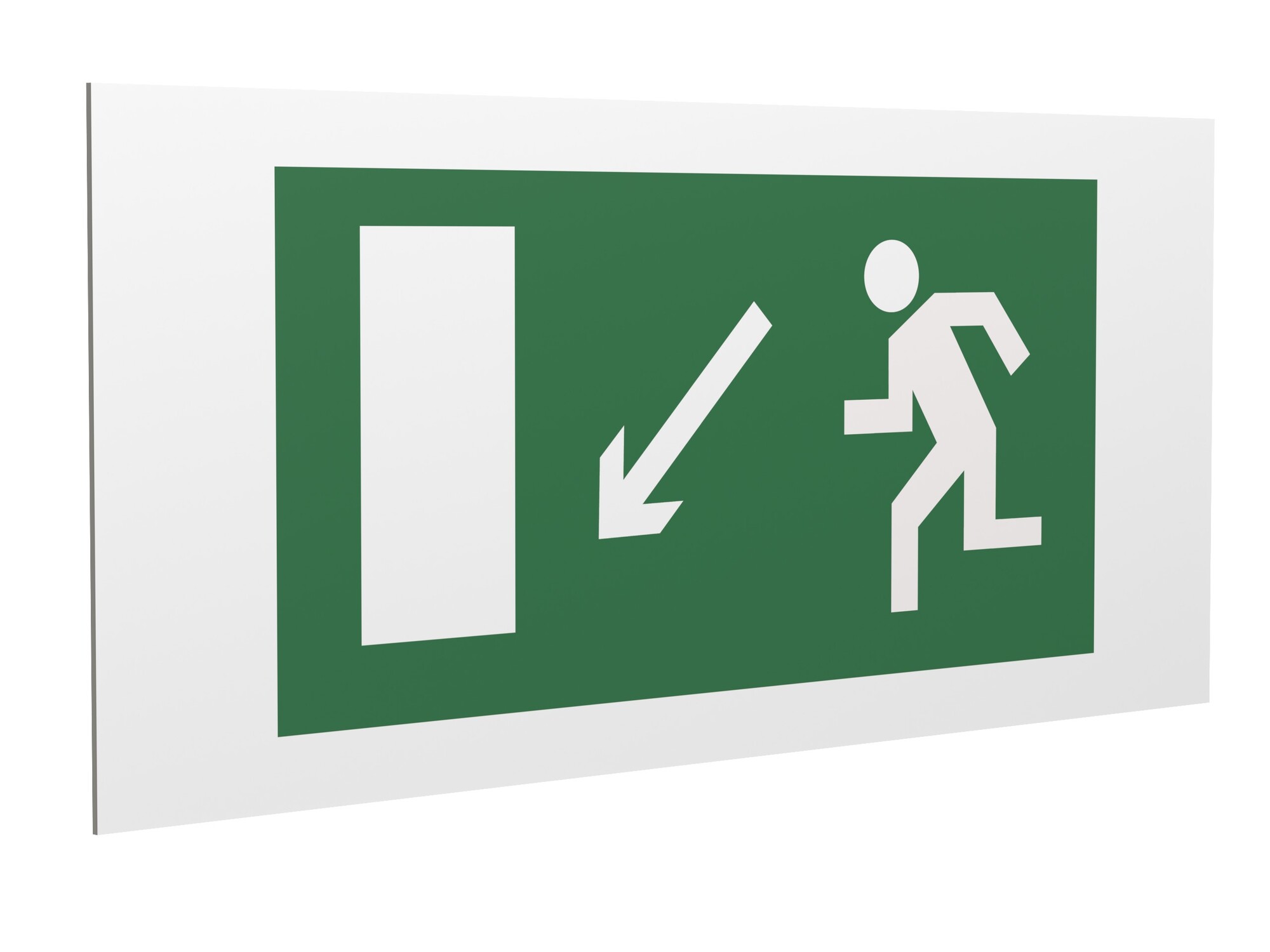 Знак безопасности PS-36164.E08''Напр. к эвакуационному выходу налево вниз''