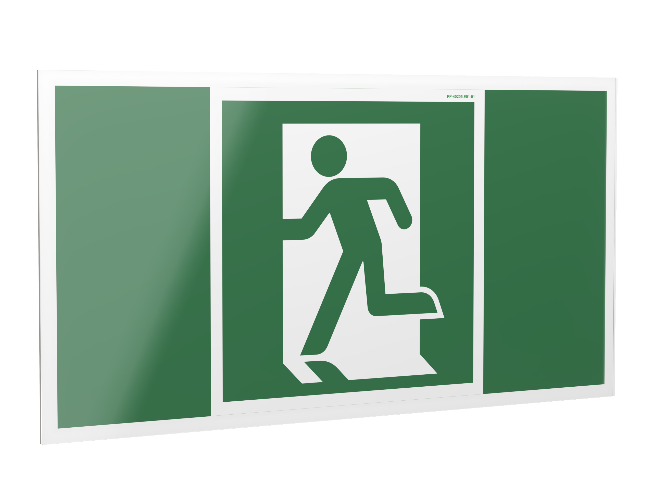 Знак безопасности PP-40205.E01-01''Выход здесь (лев.)''