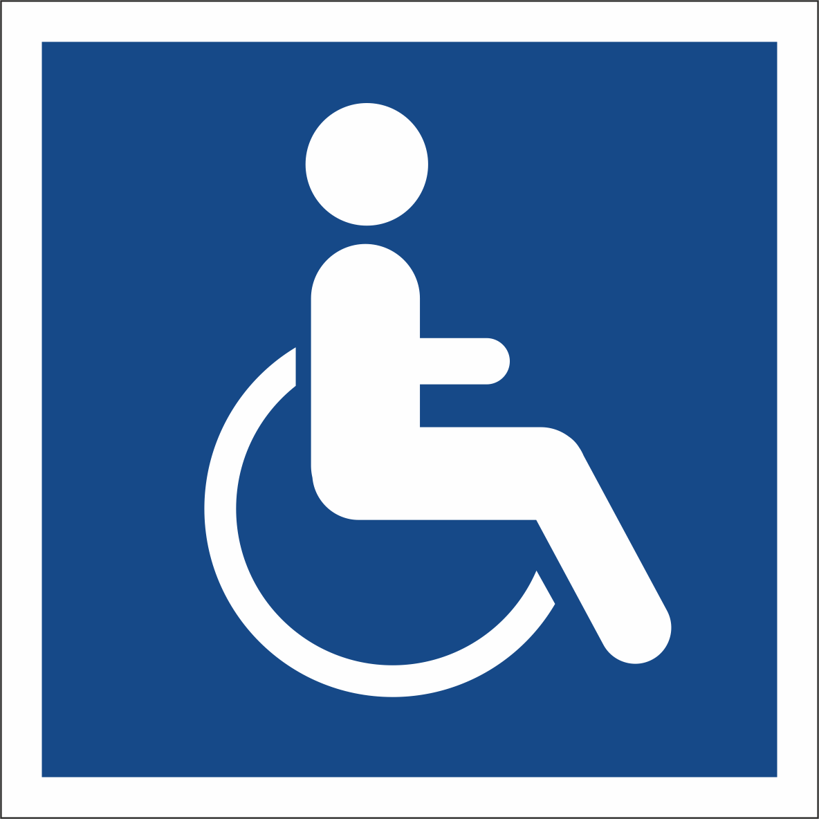 Знак безопасности PP-40205.D02''Символы доступ. для инвалидов всех категорий''