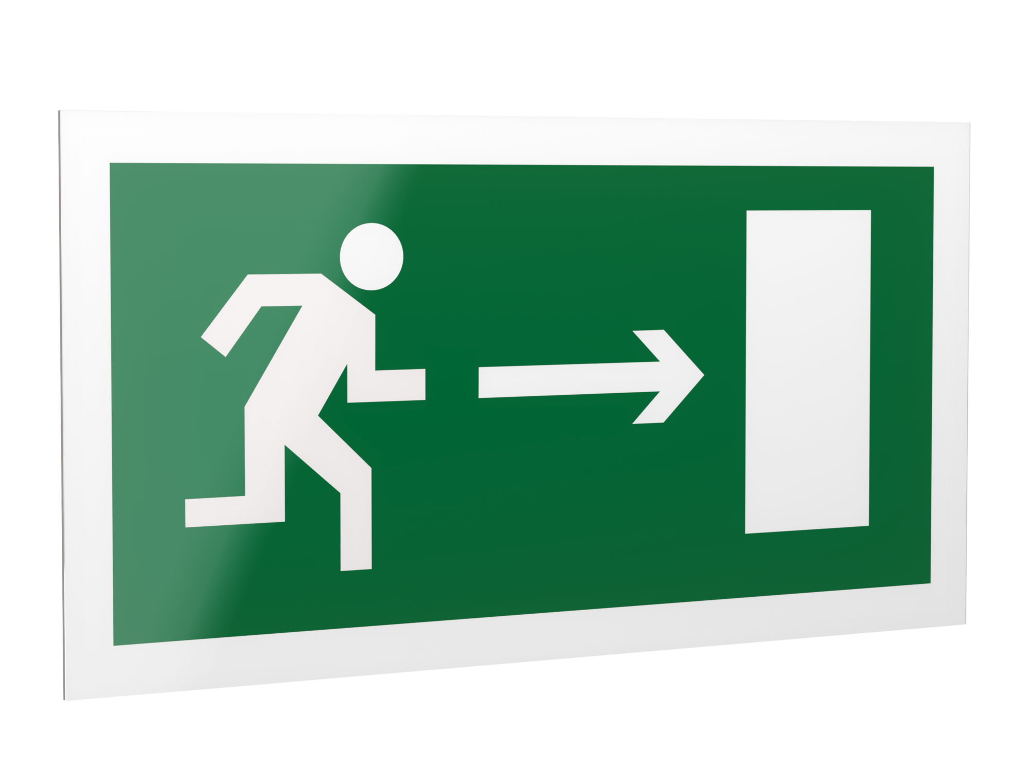 Знак безопасности PS-42226.E03''Напр. к эвакуационному выходу направо''