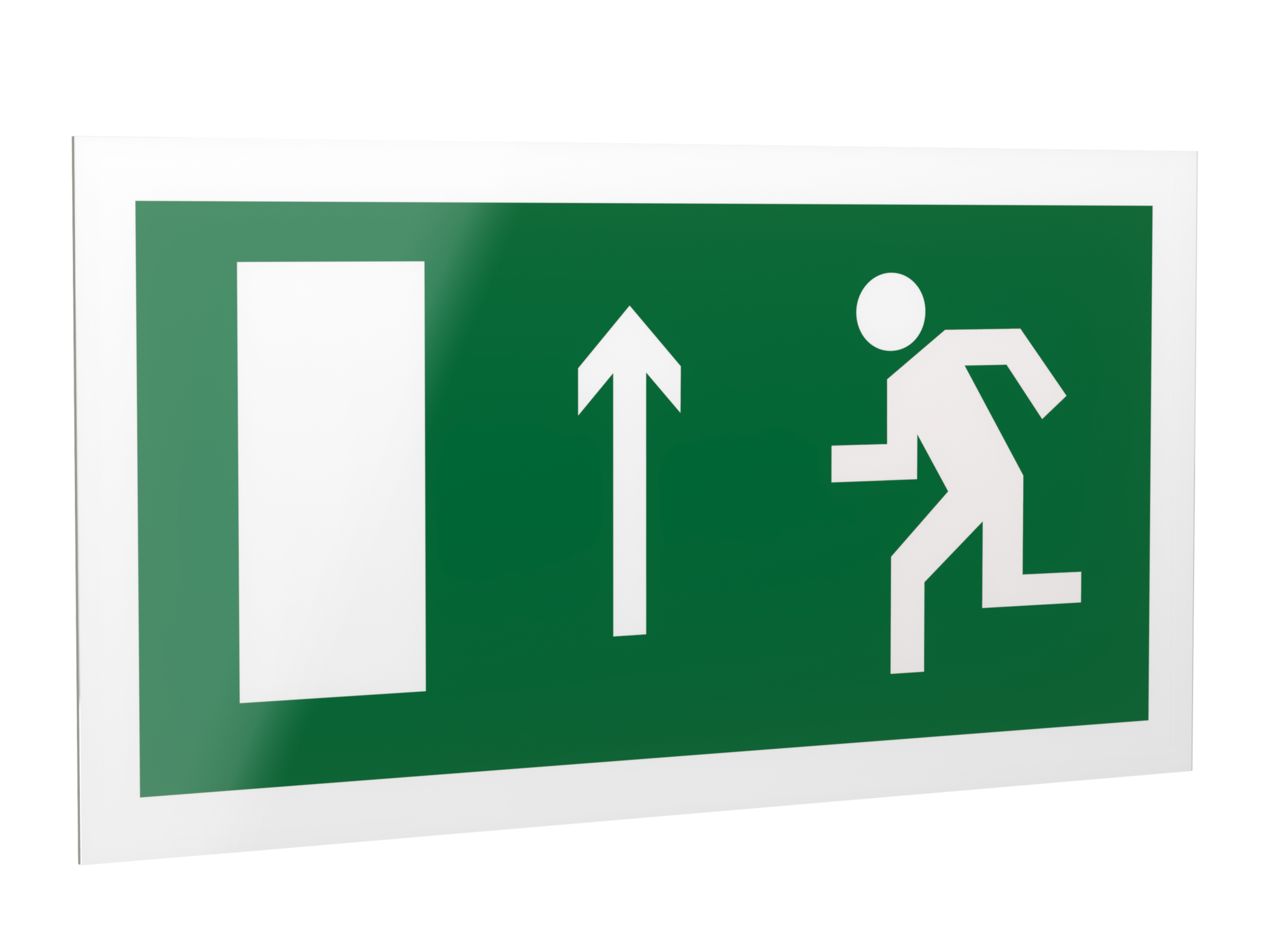 Знак безопасности PP-40205.E12''Напр. к эвакуационному выходу прямо (лев.)''