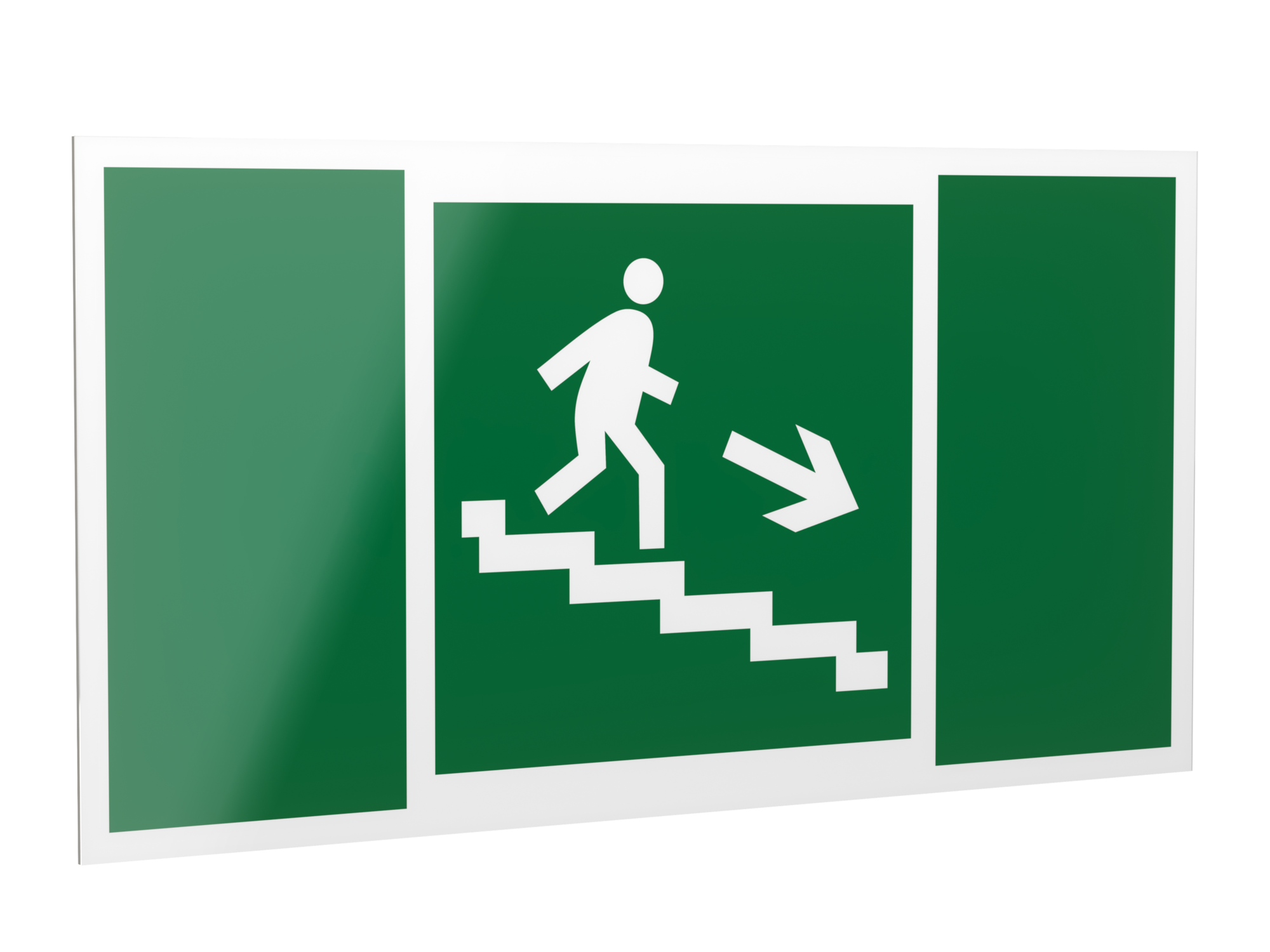 Знак безопасности PP-40205.E13''Напр. к эвакуац. выходу по лестн. вниз (прав.)''