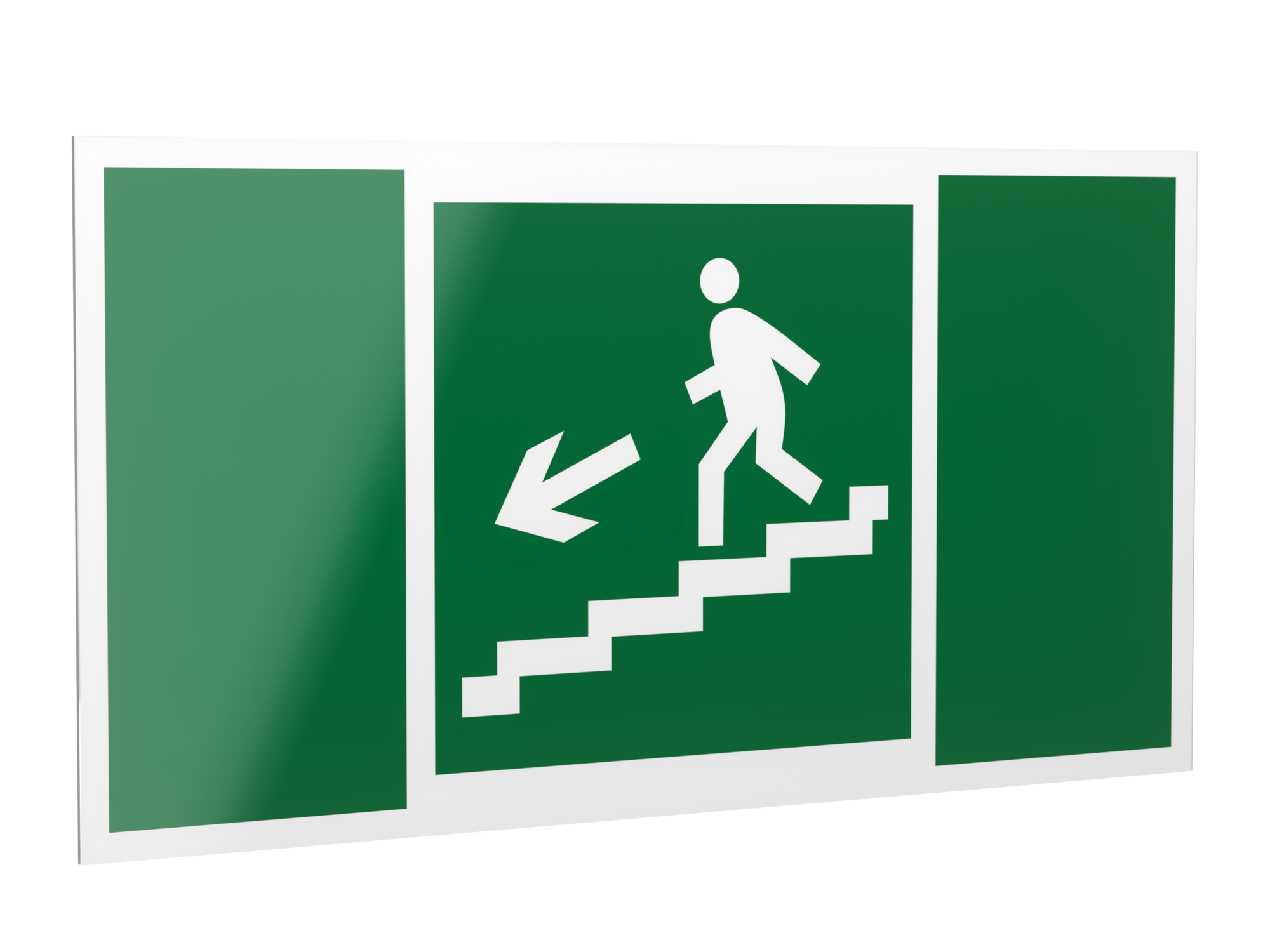 Знак безопасности PP-40205.E14''Напр. к эвакуац. выходу по лестн. вниз (лев.)''