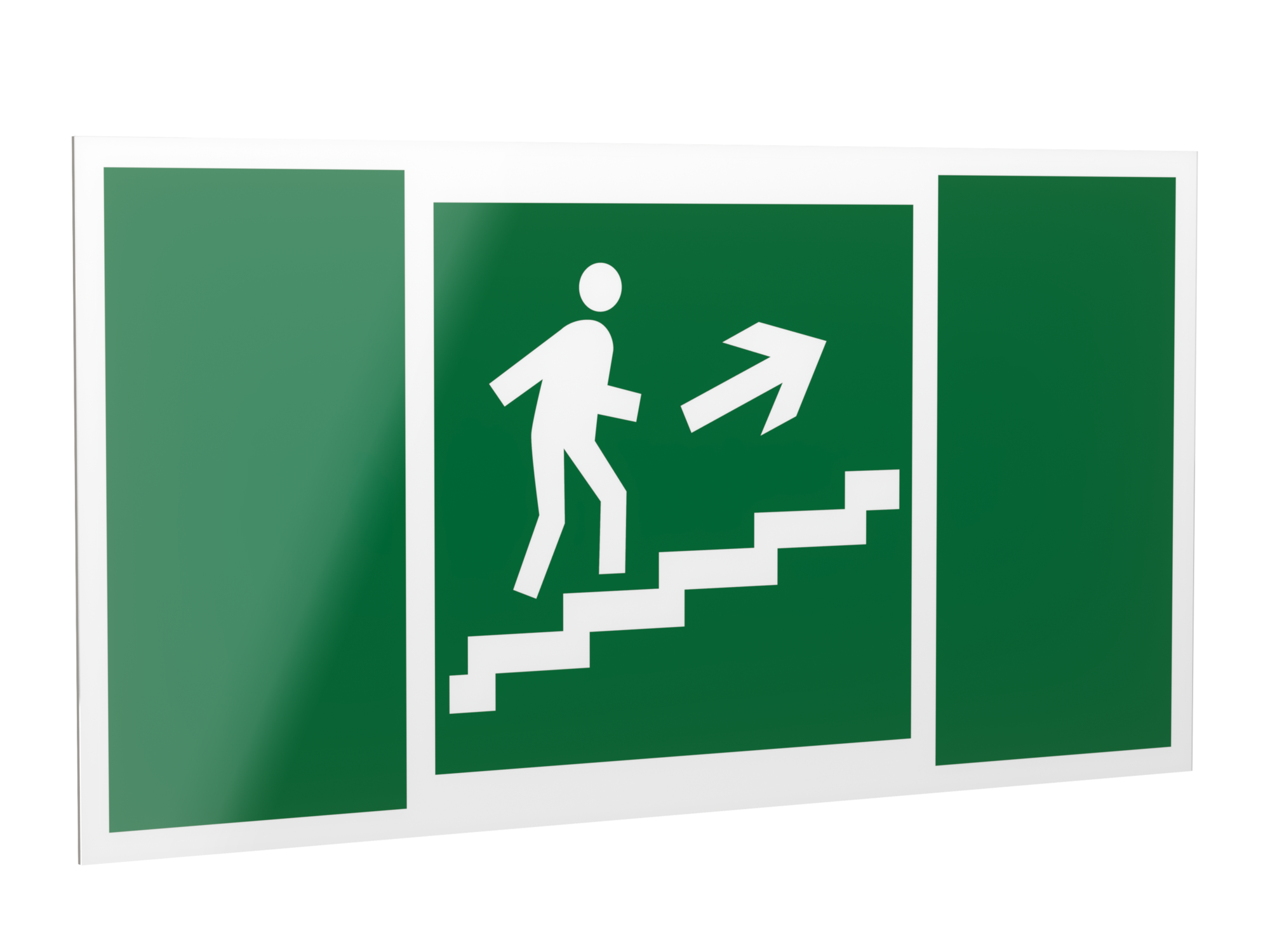 Знак безопасности PP-40205.E15''Напр. к эвакуац. выходу по лестн. вверх (прав.)''