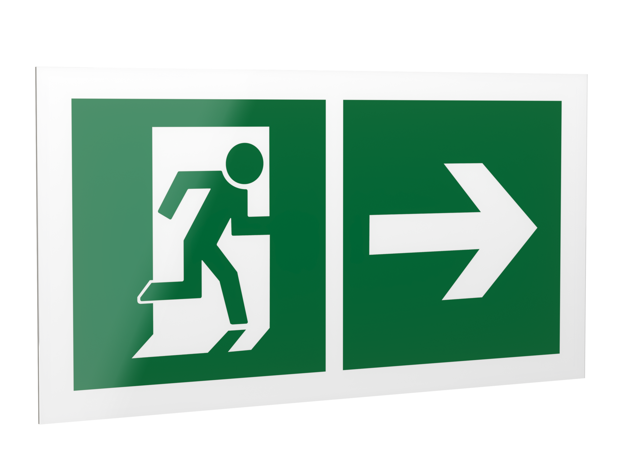 Знак безопасности PS-42226.E35''Напр. к эвакуационному выходу направо''