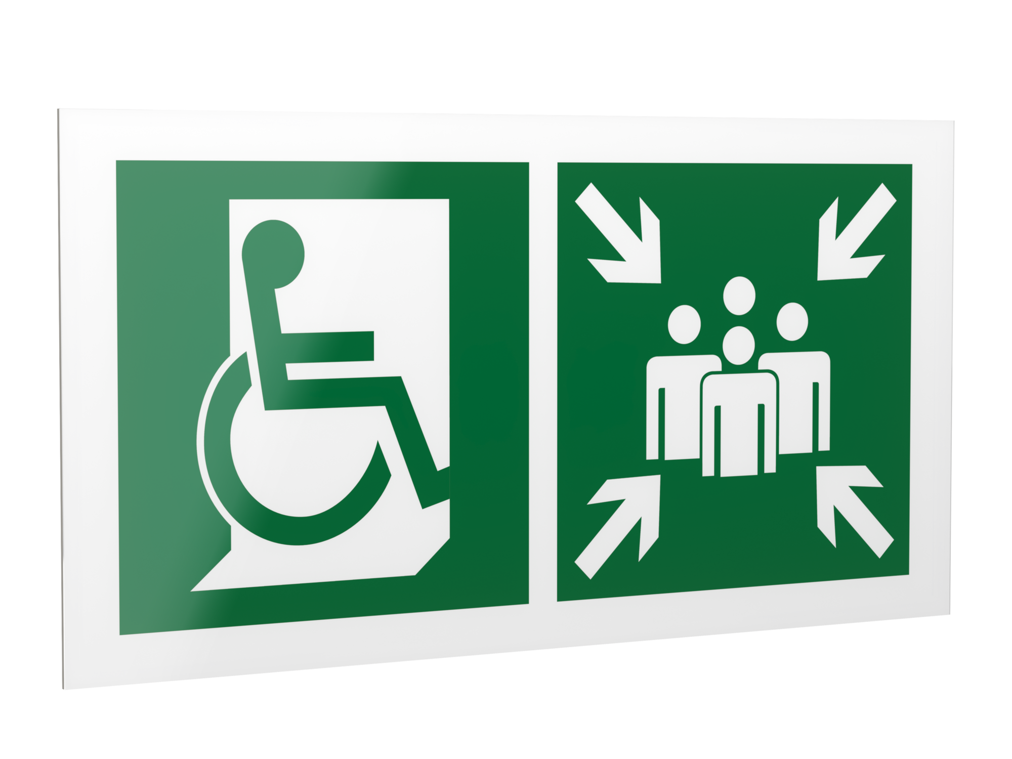 Знак безопасности PP-40205.E74''Пункт (место) сбора для МГН (безоп. зона МГН)''