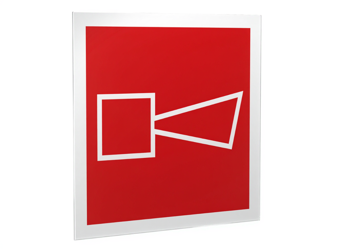 Знак безопасности PS-15164.F11''Звуковой оповещатель пожарной тревоги''