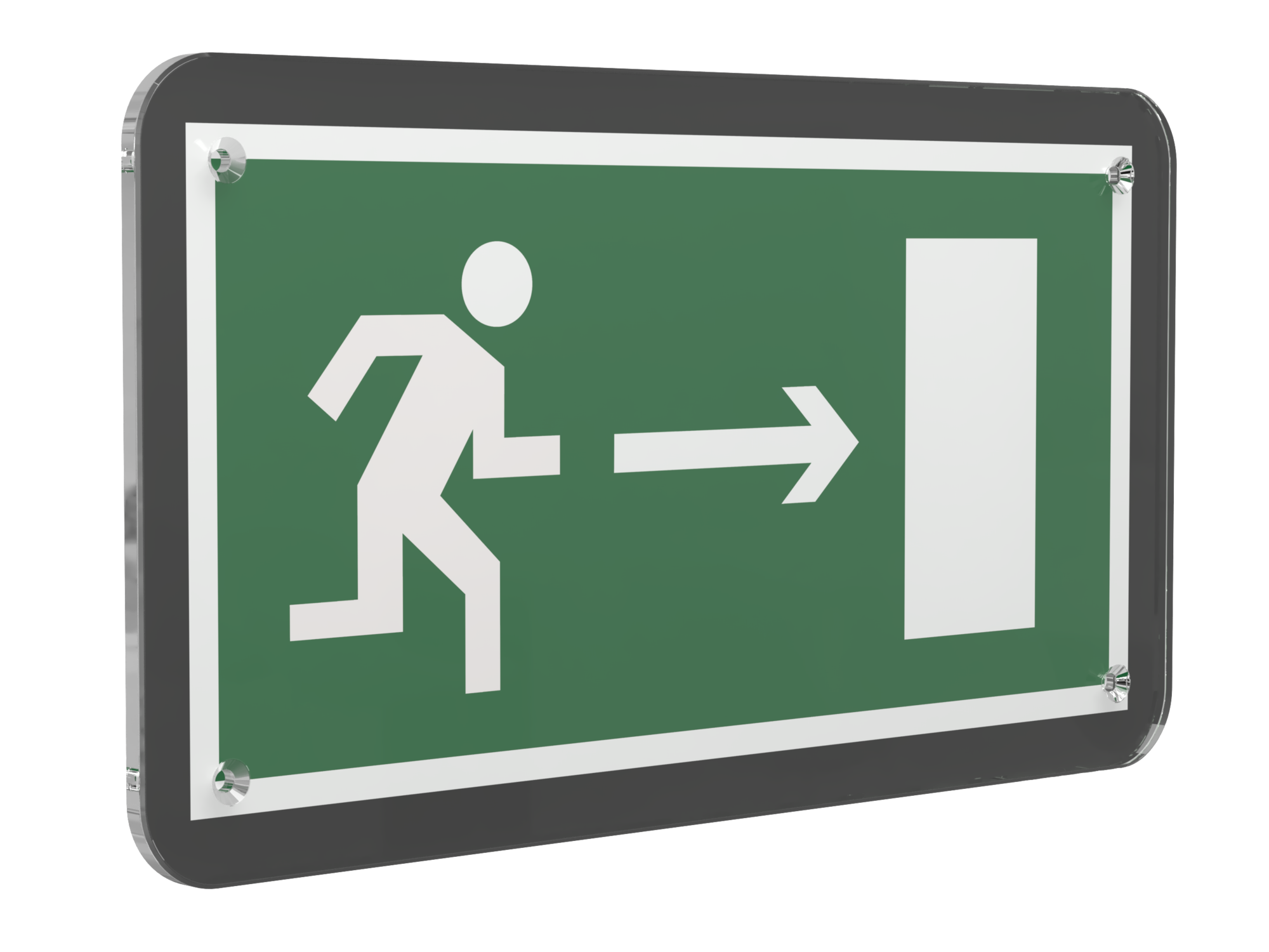 Знак безопасности PS-33186-Black.E03''Напр. к эвакуационному выходу направо''