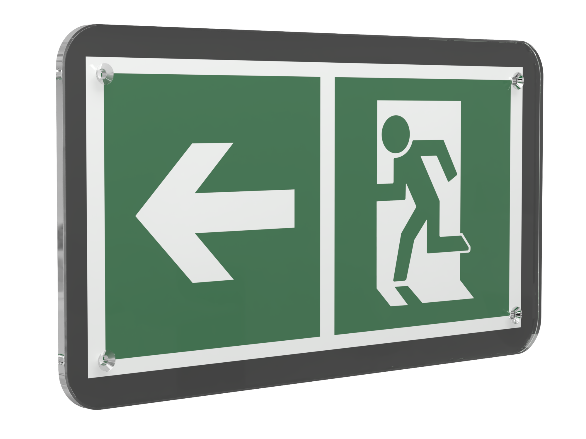 Знак безопасности PS-33186-Black.E32''Напр. к эвакуационному выходу налево''