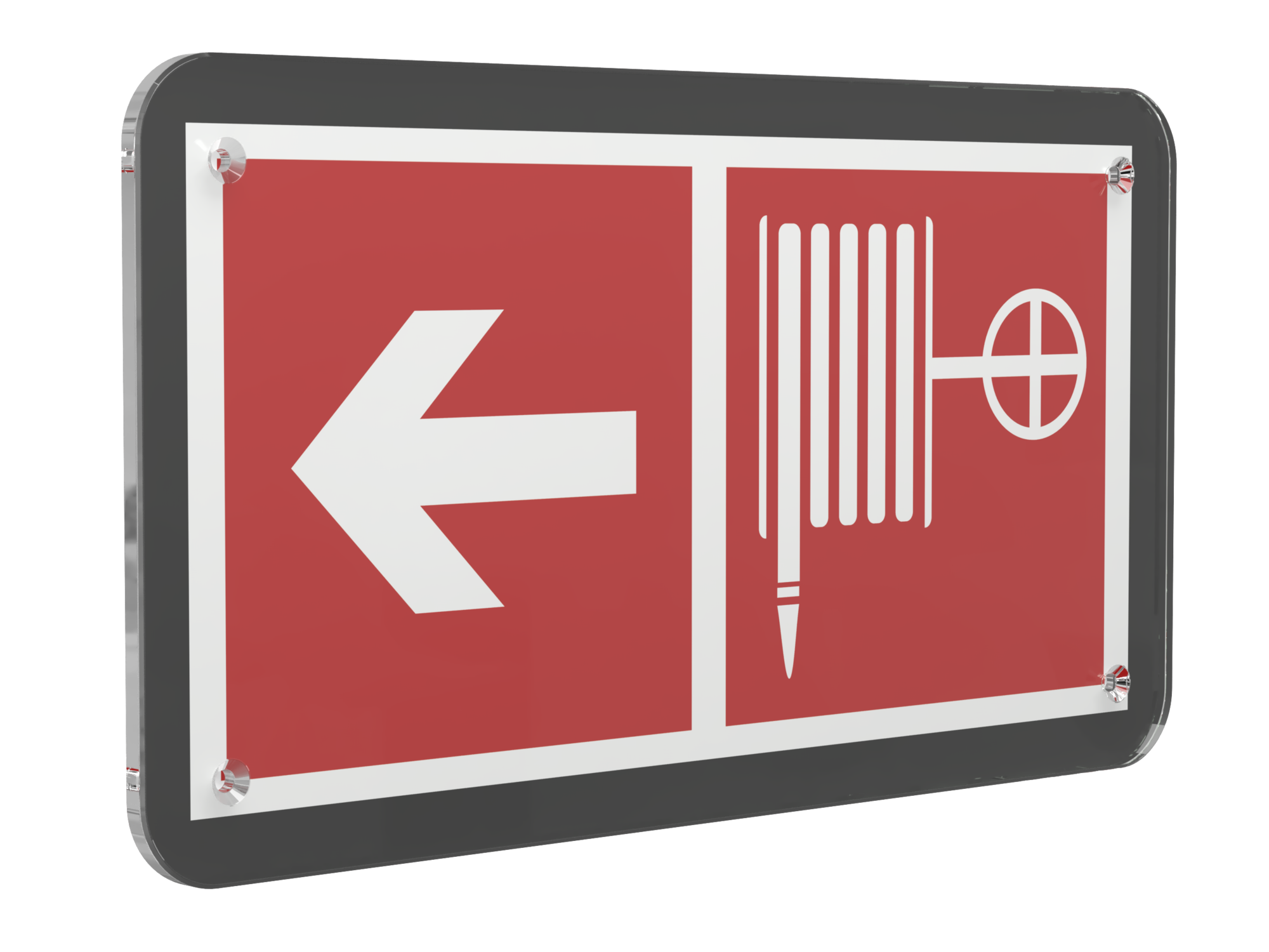 Знак безопасности PS-33186-Black.F30''Указ. движения к пожарному крану налево''