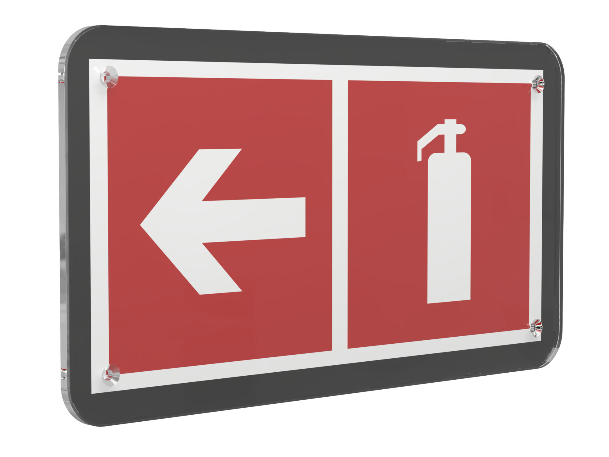 Знак безопасности PS-33186-Black.F32''Указ. движения к огнетушителю налево''