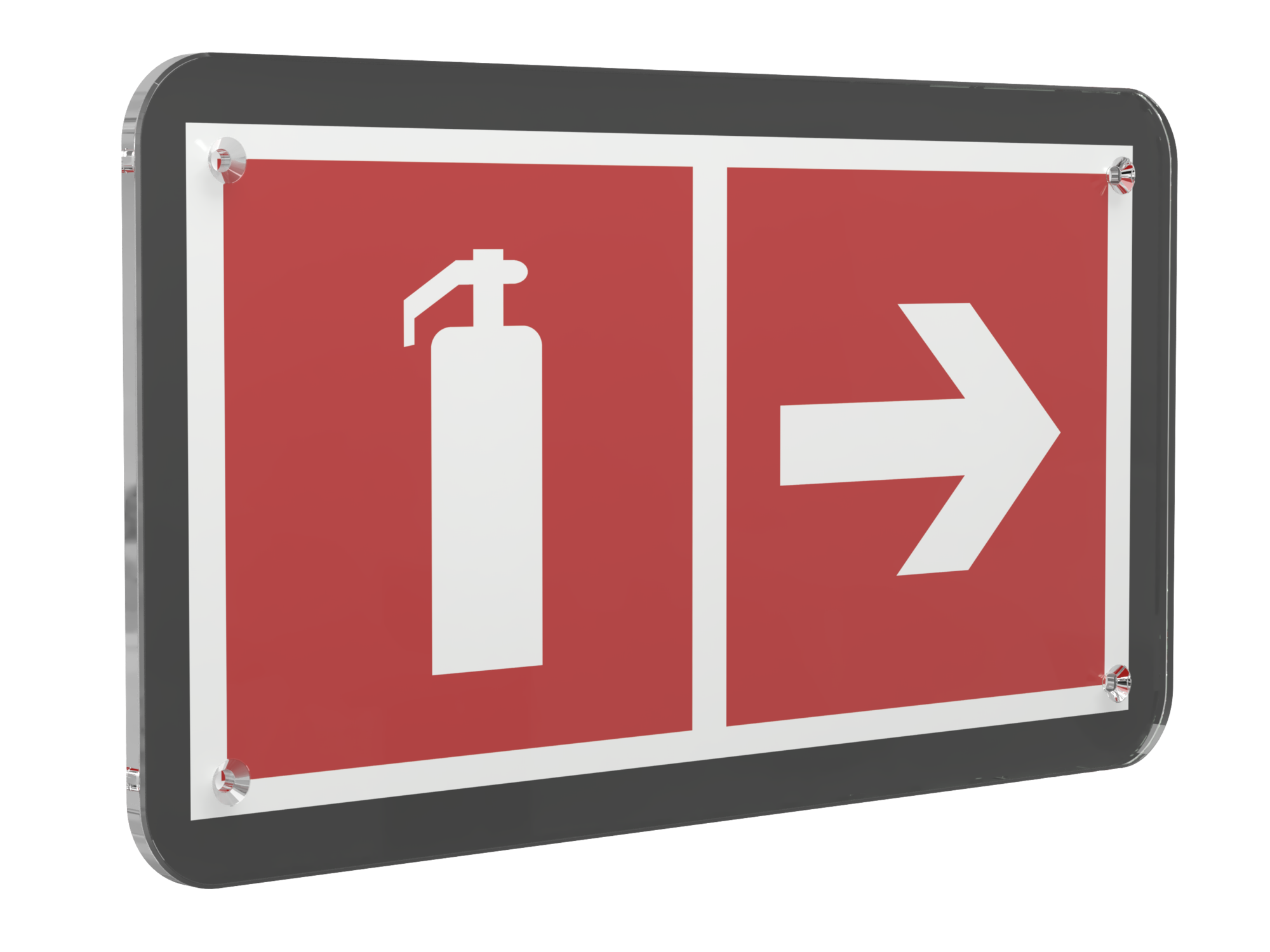 Знак безопасности PS-33186-Black.F33''Указ. движения к огнетушителю направо''