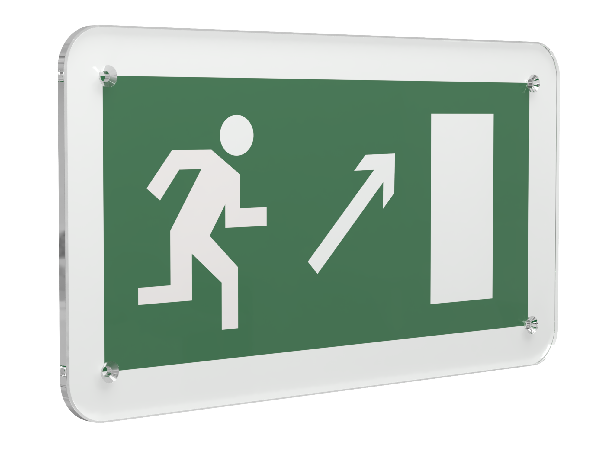 Знак безопасности PS-33186.E05''Напр. к эвакуационному выходу направо вверх''