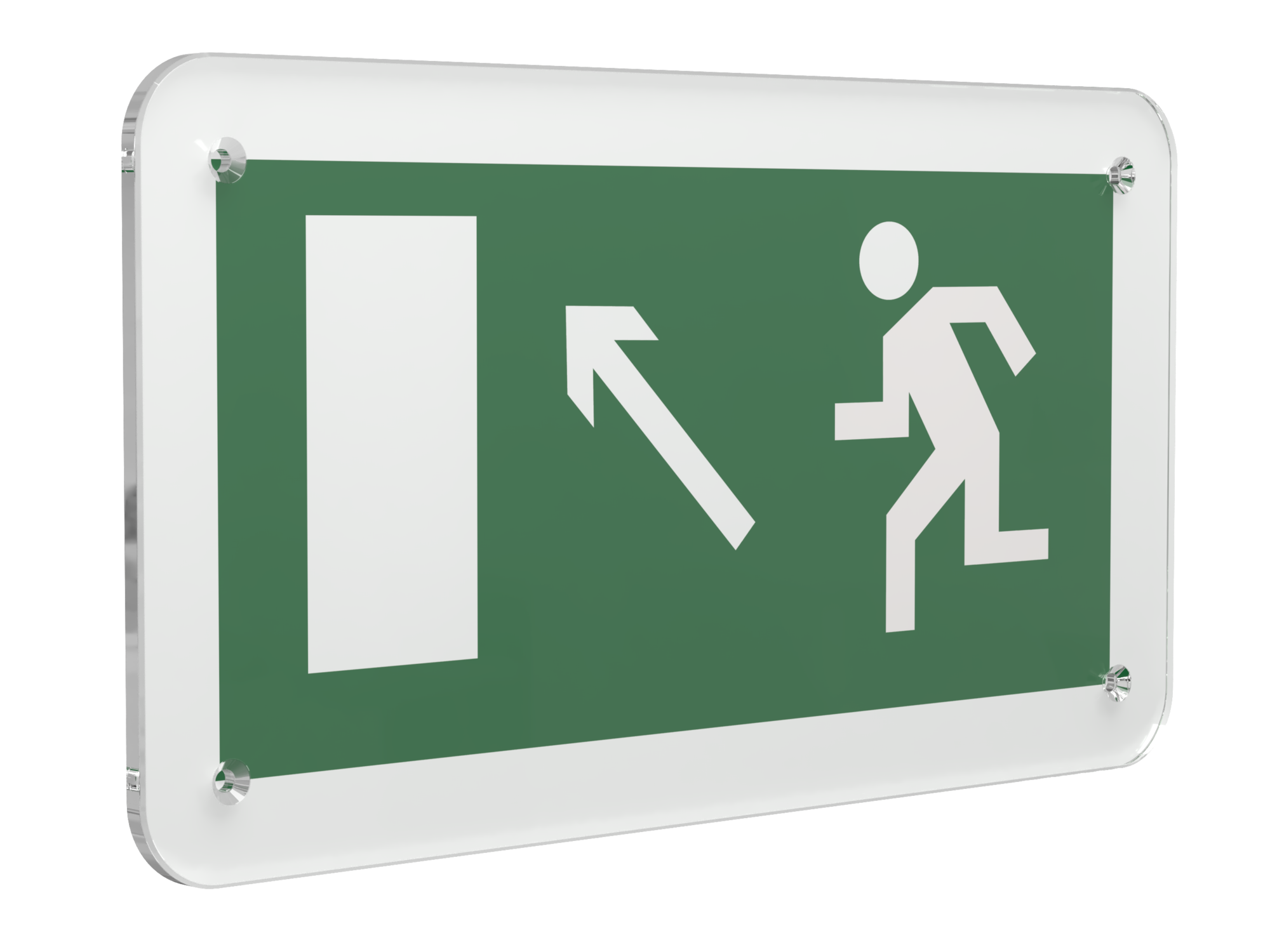 Знак безопасности PS-33186.E06''Напр. к эвакуационному выходу налево вверх''