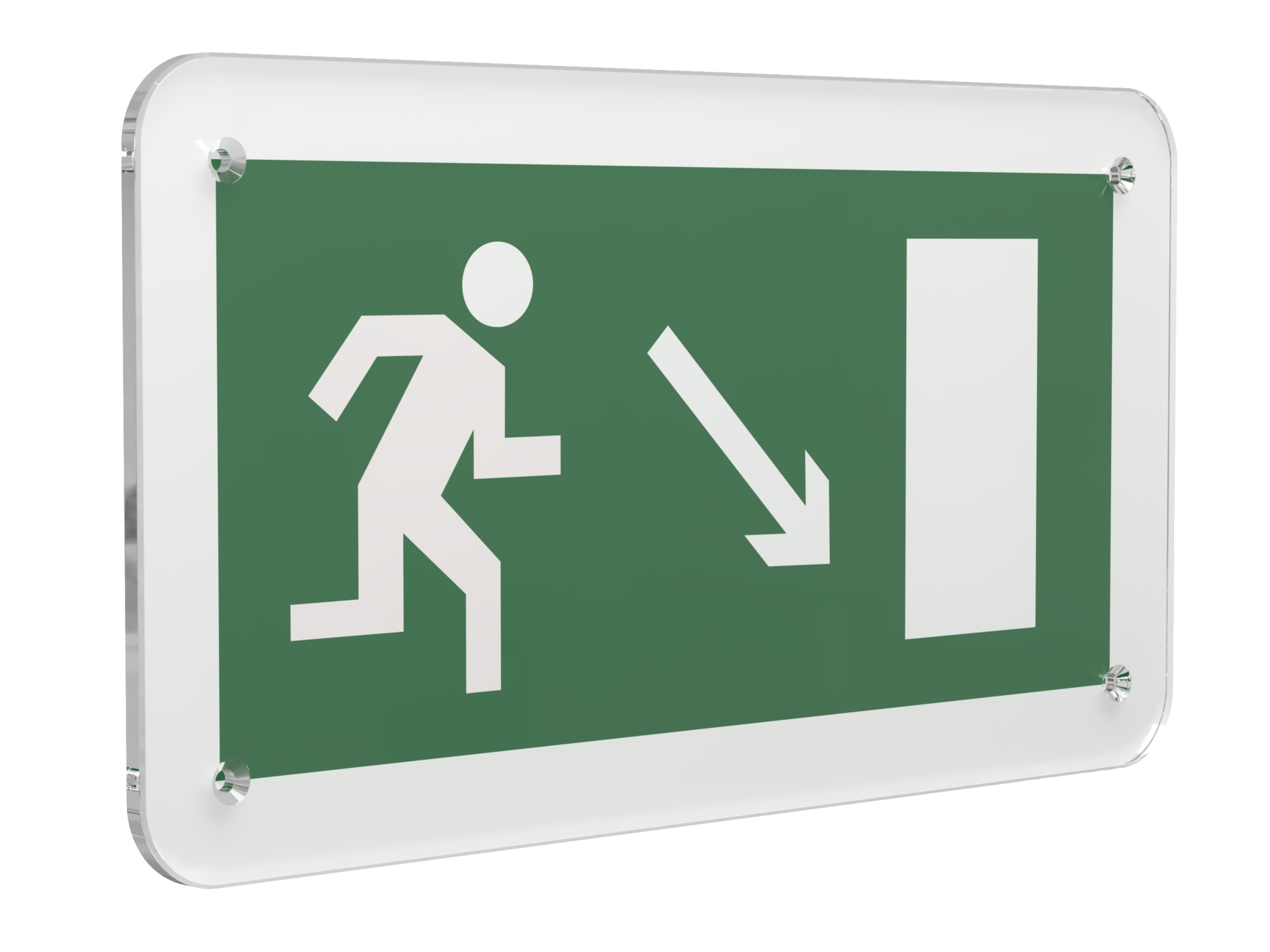 Знак безопасности PS-33186.E07''Напр. к эвакуационному выходу направо вниз''