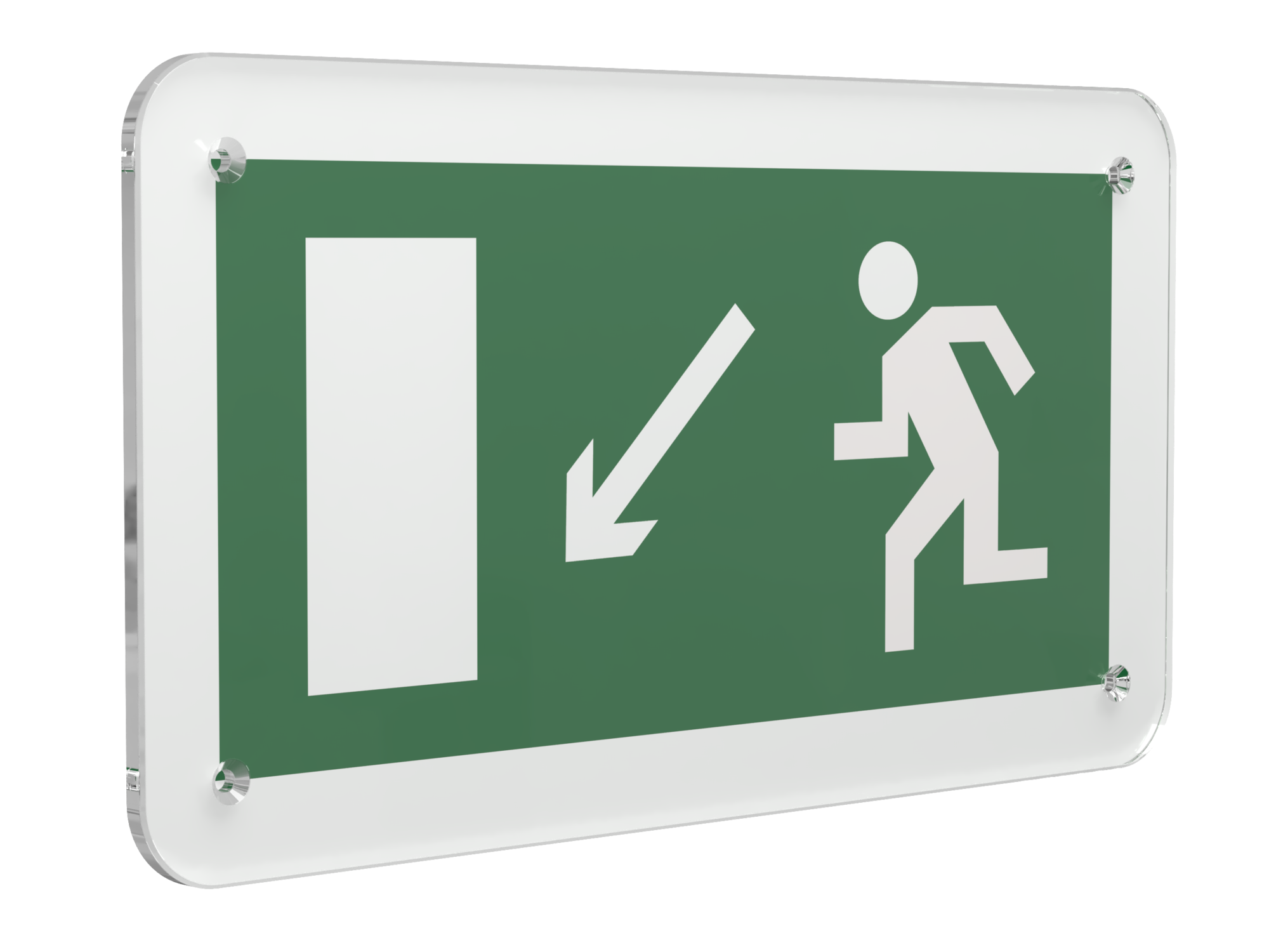 Знак безопасности PS-33186.E08''Напр. к эвакуационному выходу налево вниз''