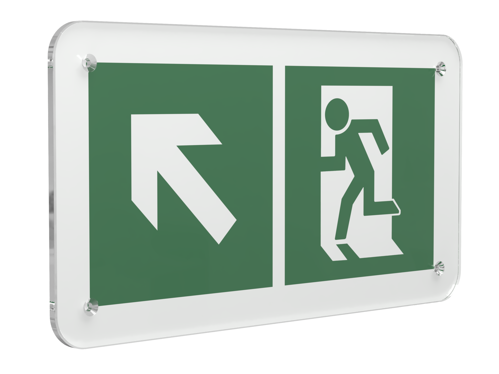 Знак безопасности PS-33186.E34''Напр. к эвакуационному выходу налево вверх''