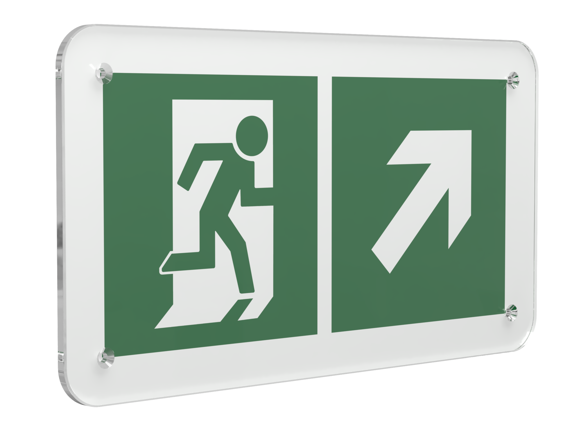 Знак безопасности PS-33186.E37''Напр. к эвакуационному выходу направо вверх''