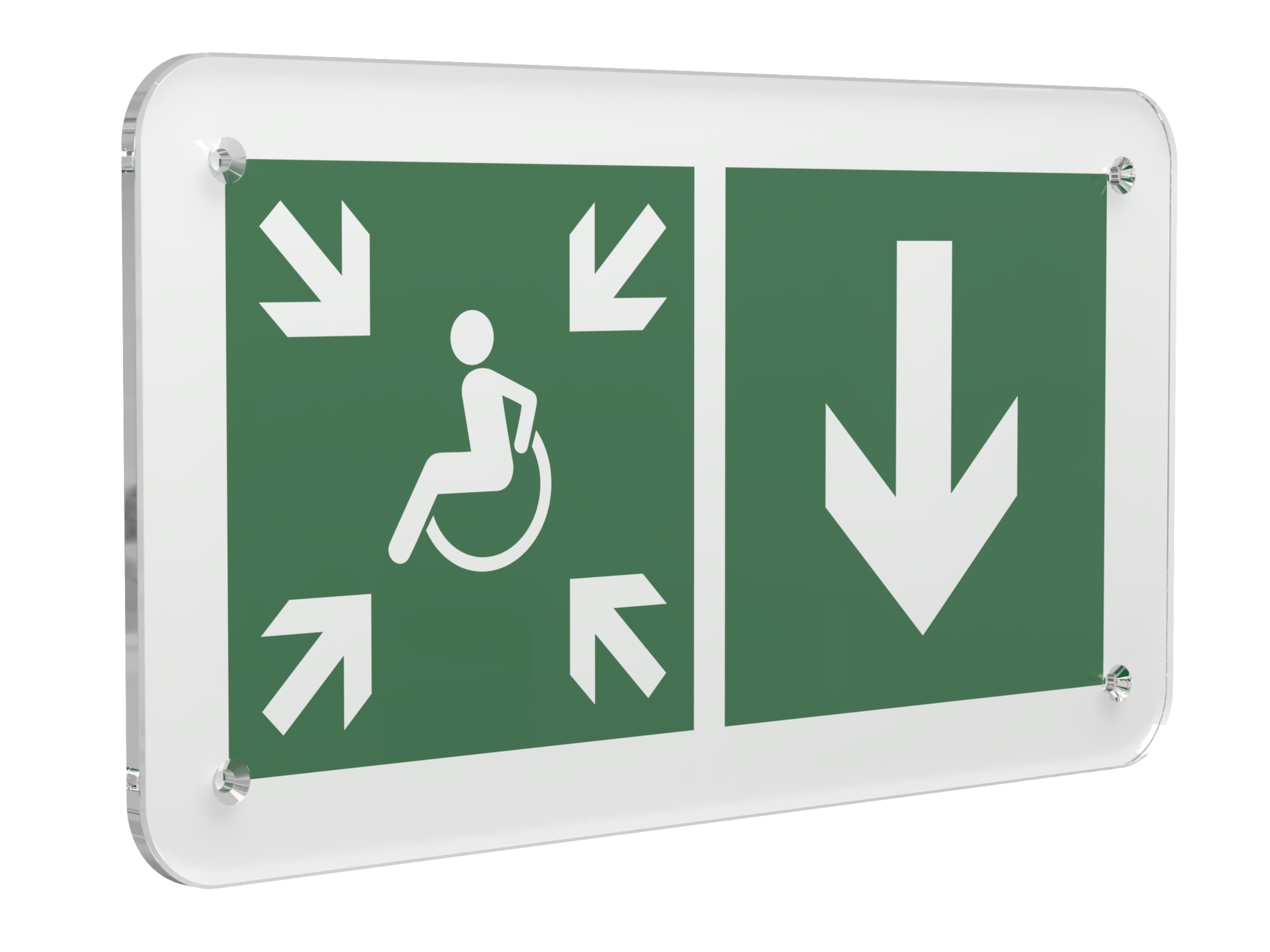 Знак безопасности PS-33186.E78''Указ. двери пункта сбора(безоп.зоны)МГН(прав.)''