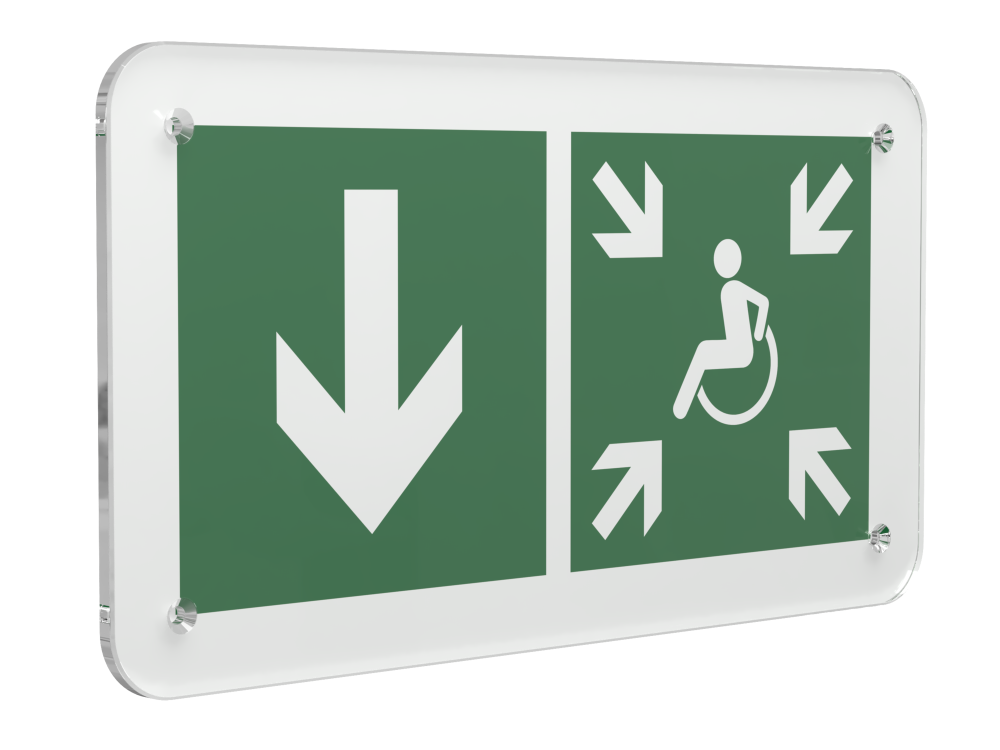 Знак безопасности PS-33186.E79''Указ. двери пункта сбора(безоп.зоны)МГН(лев.)''