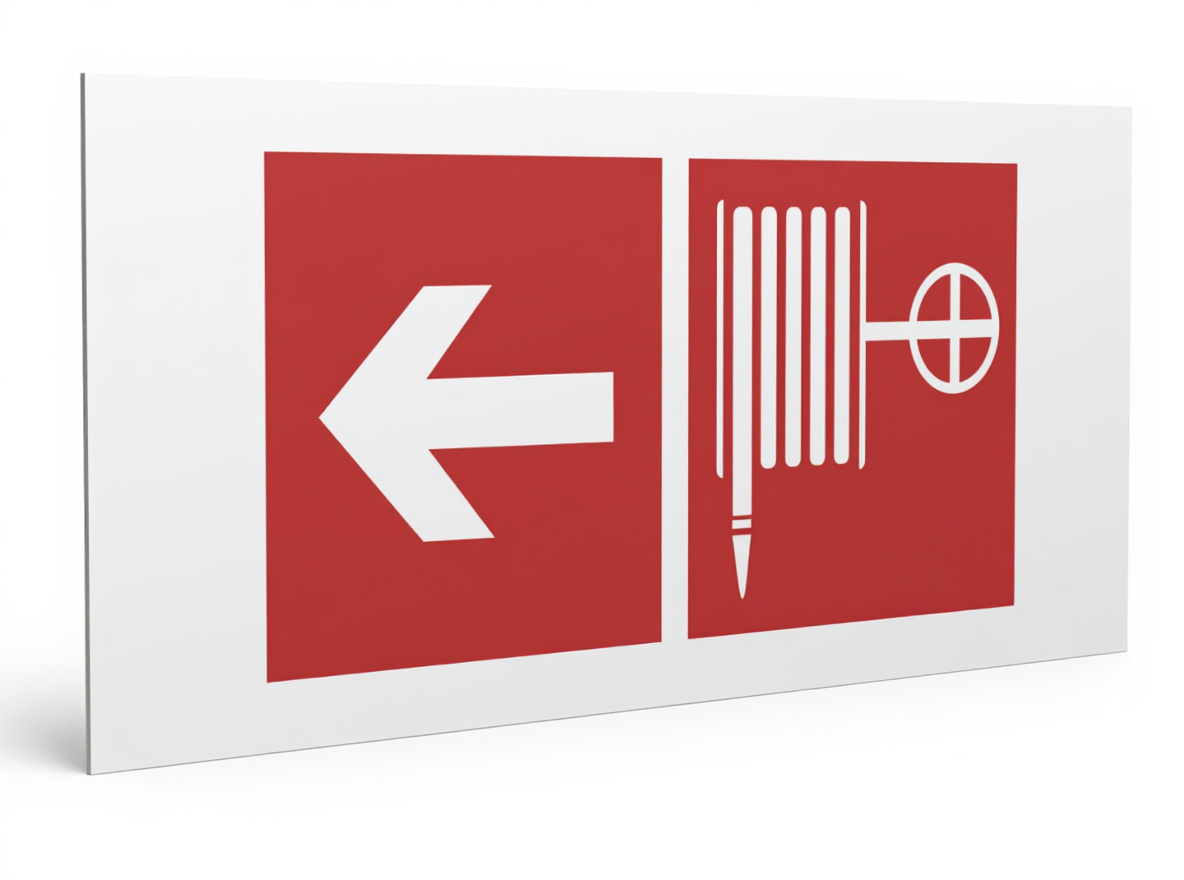 Знак безопасности PS-36164.F30''Указ. движения к пожарному крану налево''