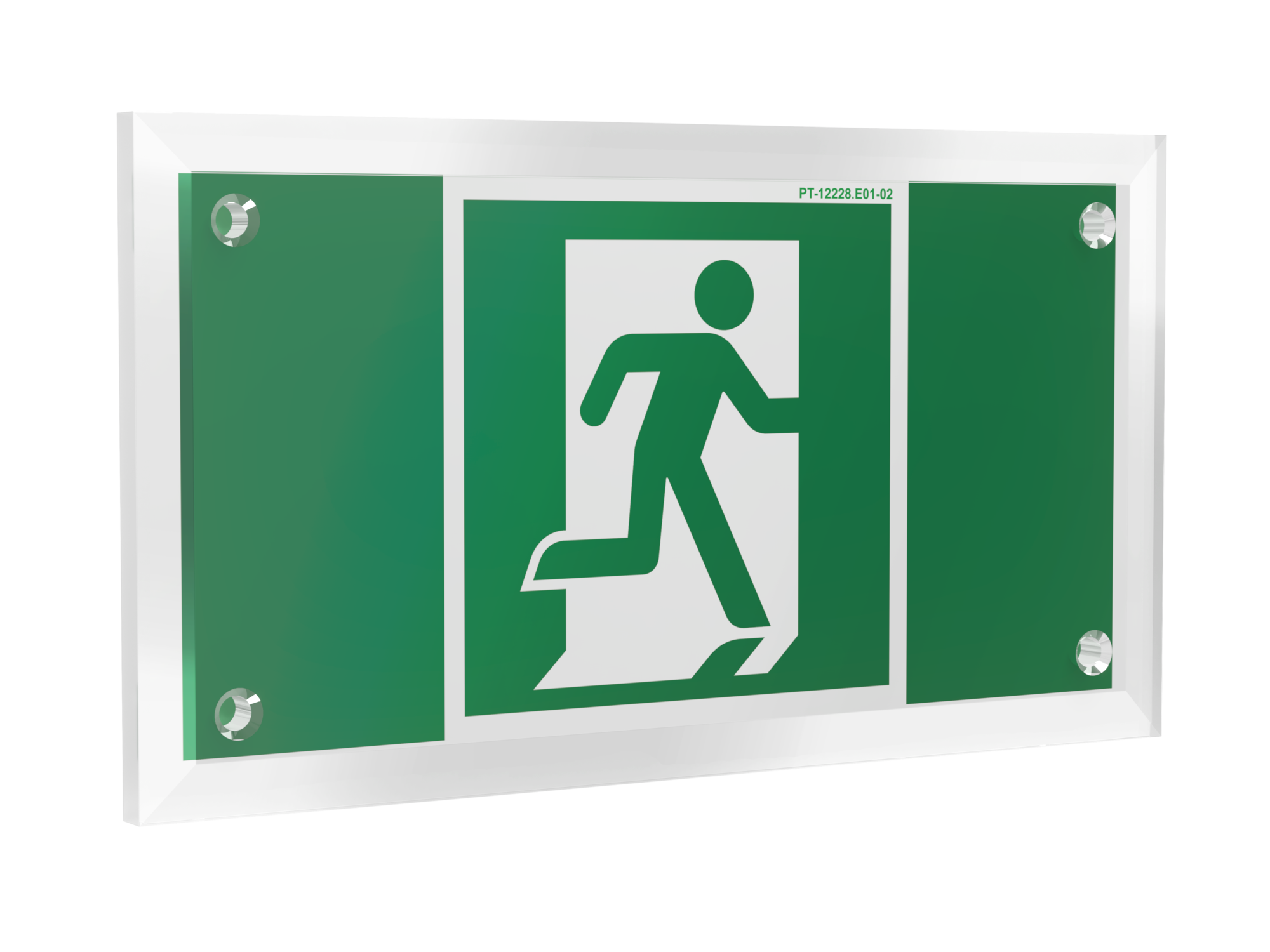 Знак безопасности PT-12228.E01-02''Выход здесь (прав.)''