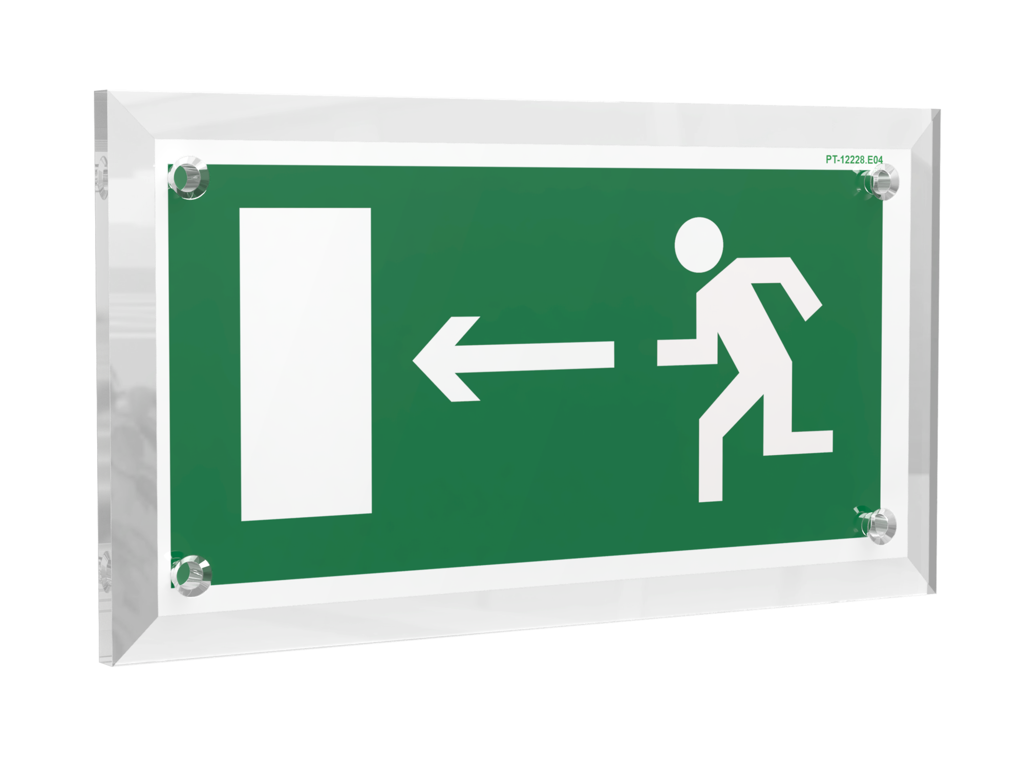 Знак безопасности PT-12228.E04''Напр. к эвакуационному выходу налево''