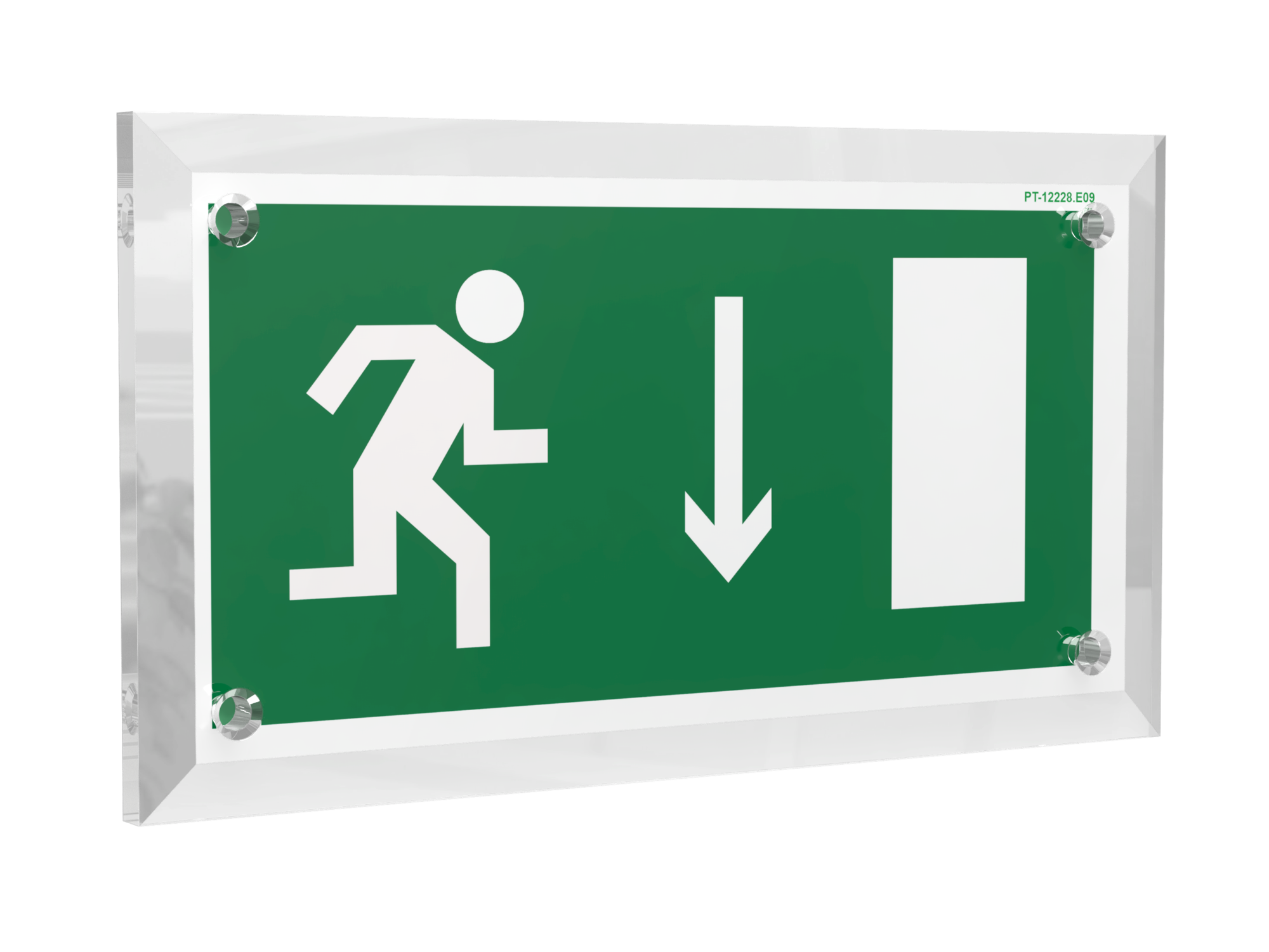 Знак безопасности PT-12228.E09''Указ. двери эвакуац. выхода (прав.)''