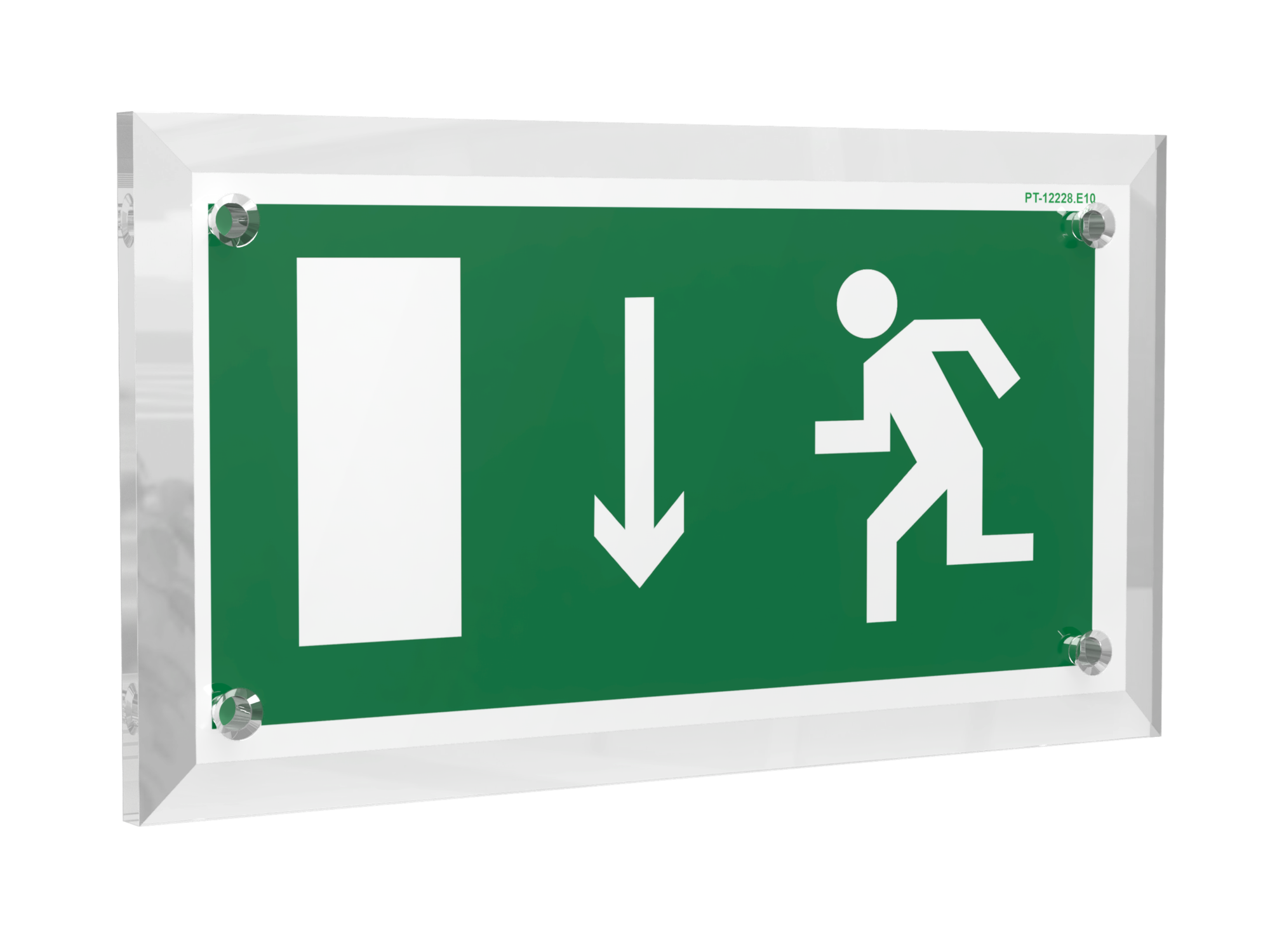 Знак безопасности PT-12228.E10''Указ. двери эвакуационного выхода (лев.)''