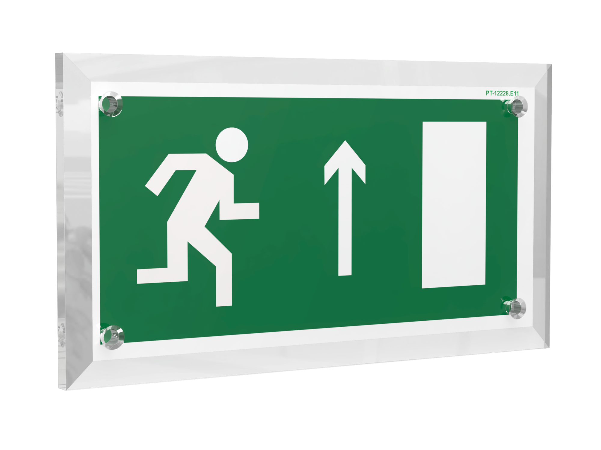 Знак безопасности PT-17328.E11''Напр. к эвакуационному выходу прямо (прав.)''