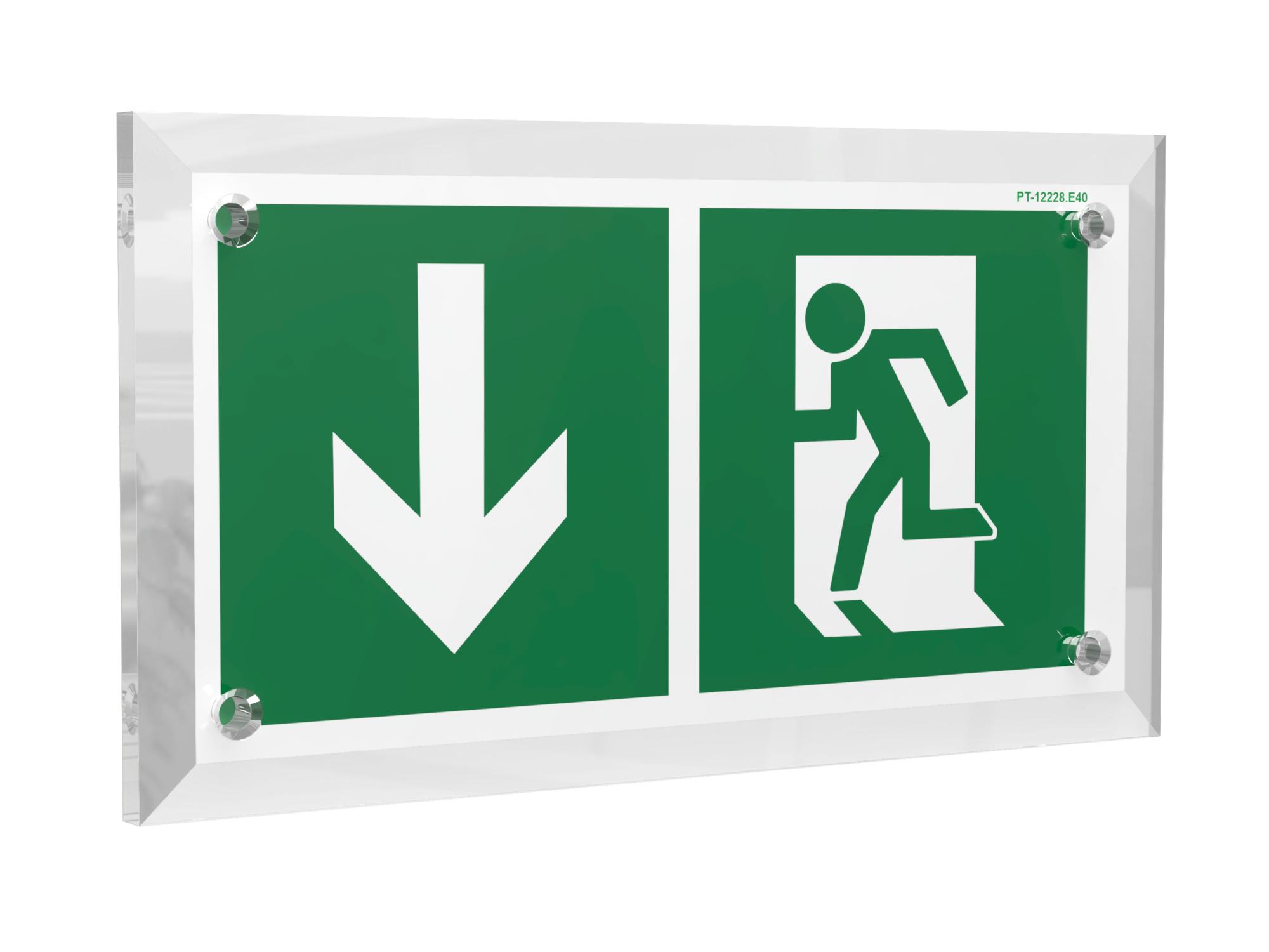 Знак безопасности PT-17328.E40''Указ. двери эвакуац. выхода (левостор.)''