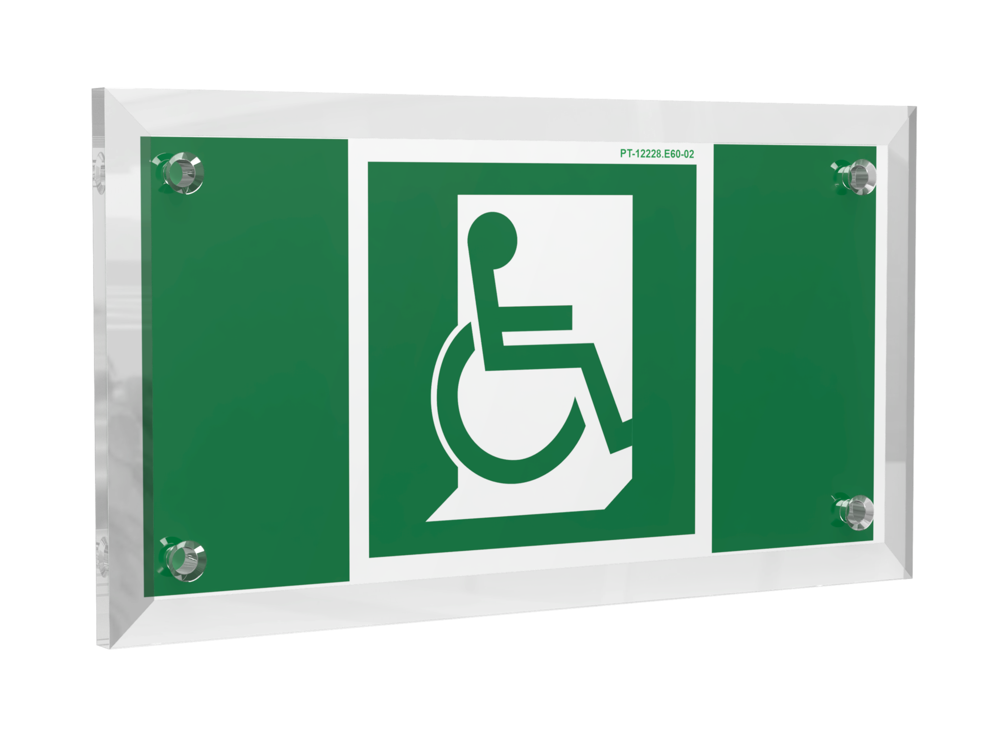 Знак безопасности PT-12228.E60-02''Выход для МГН здесь (правосторонний)''