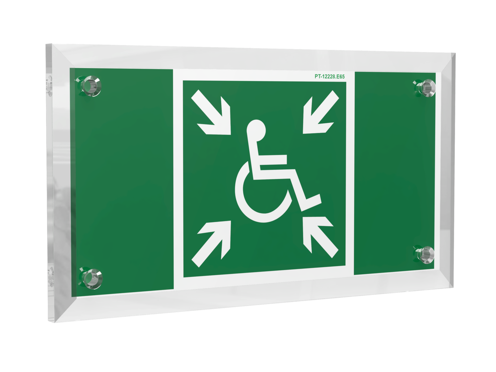 Знак безопасности PT-12228.E65''Пункт (место) сбора МГН (безопасная зона МГН)''