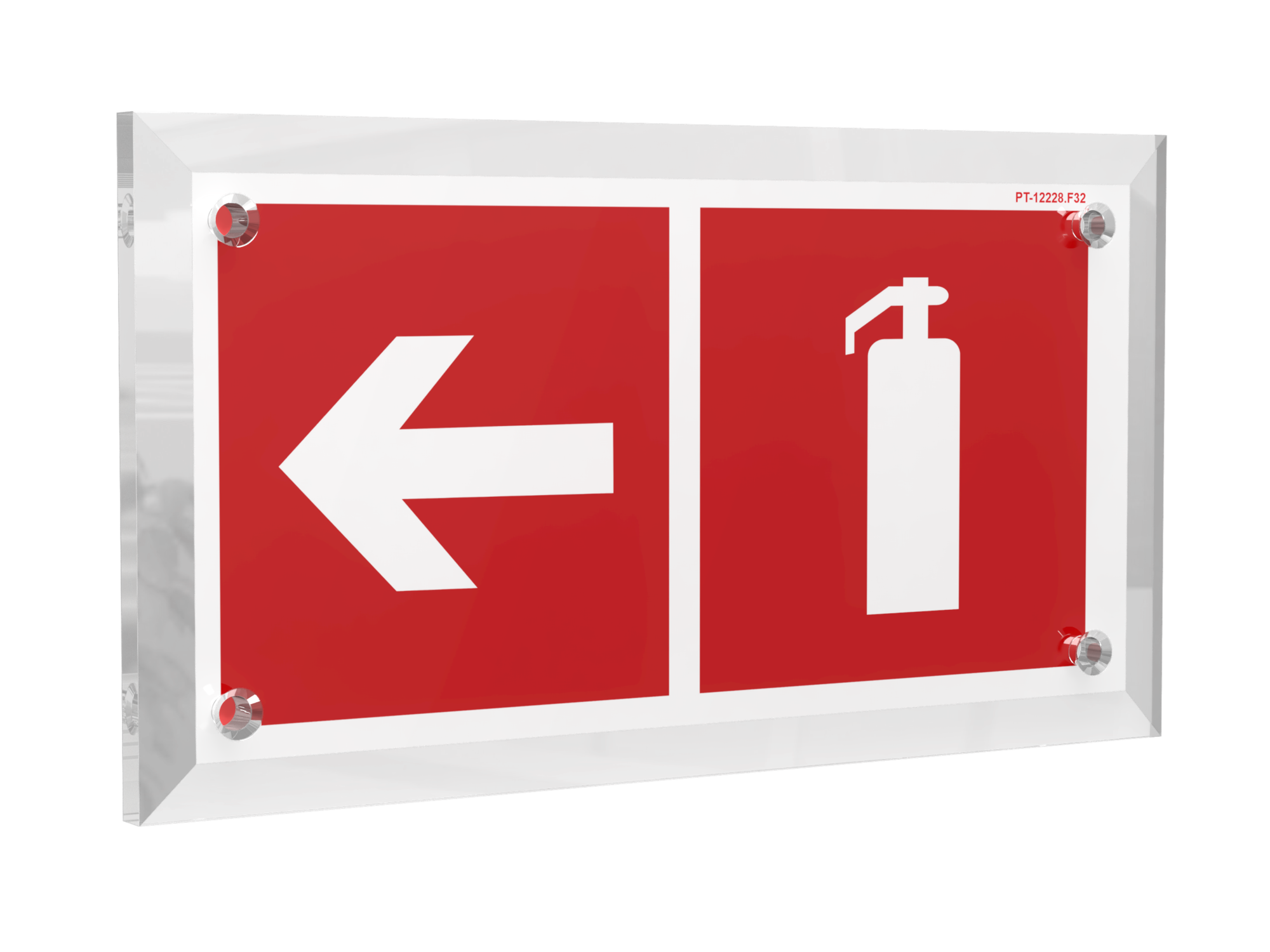 Знак безопасности PT-17328.F32''Указ. движения к огнетушителю налево''