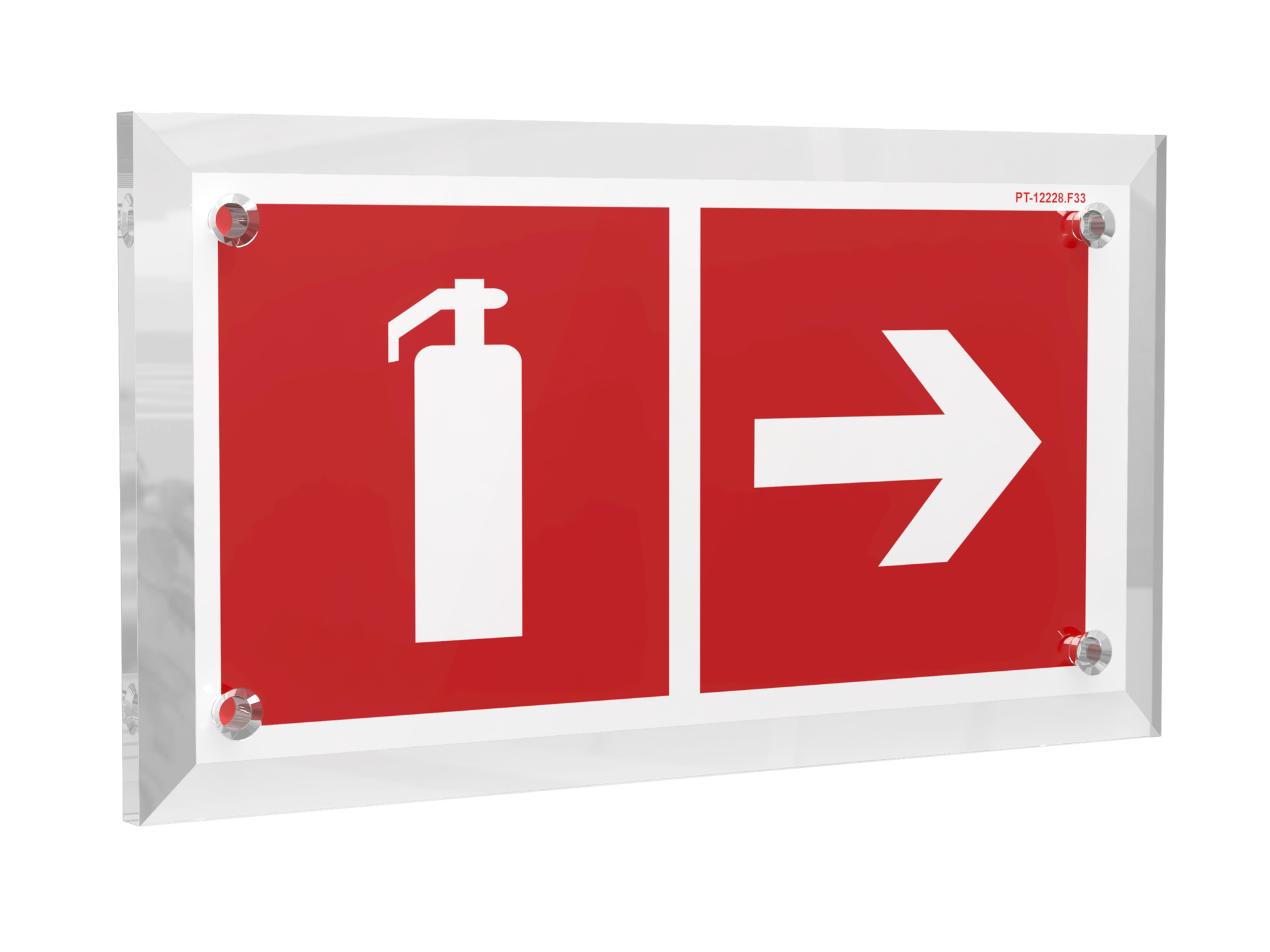 Знак безопасности PT-12228.F33''Указ. движения к огнетушителю направо''