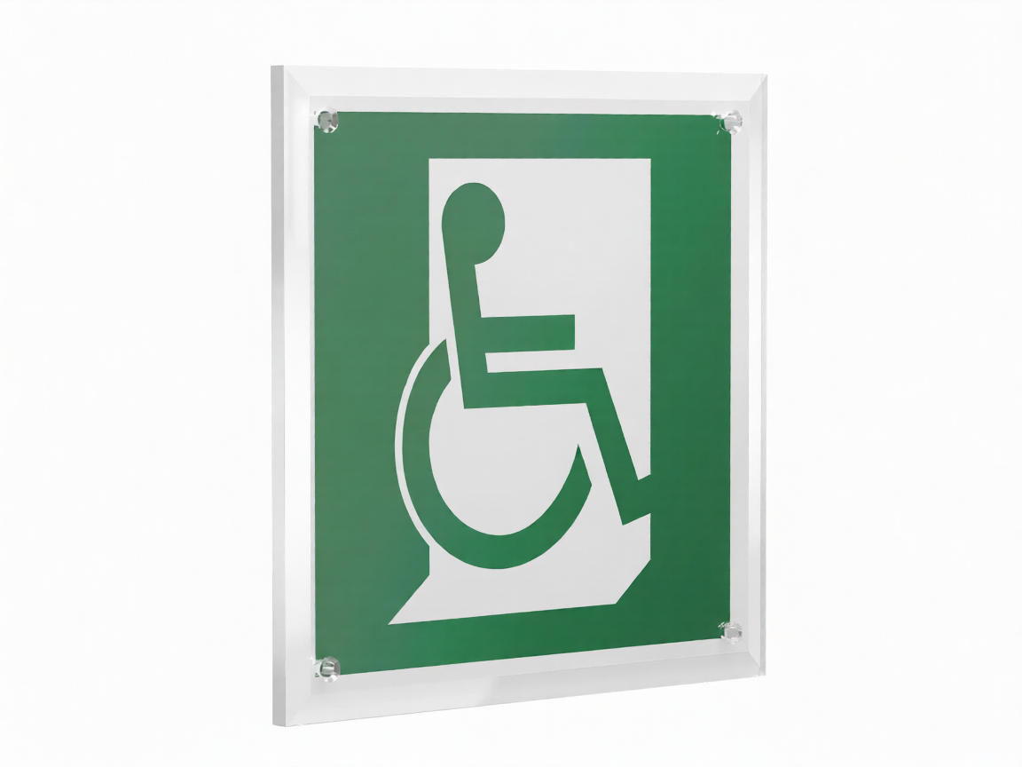 Знак безопасности PT-22228.E60-02''Выход для МГН здесь (правосторонний)''