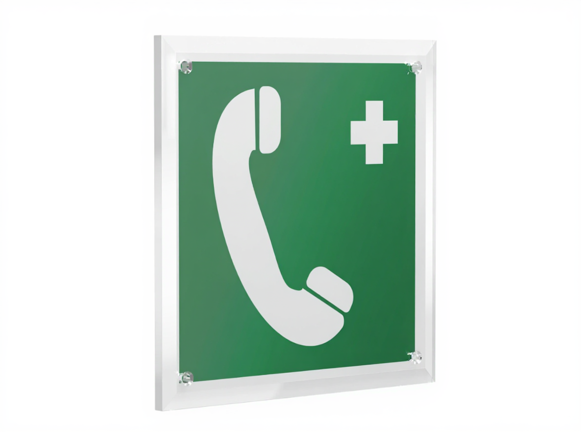 Знак безопасности PT-22228.EC06''Тел.связи с мед. пунктом (скорой мед. помощью)''