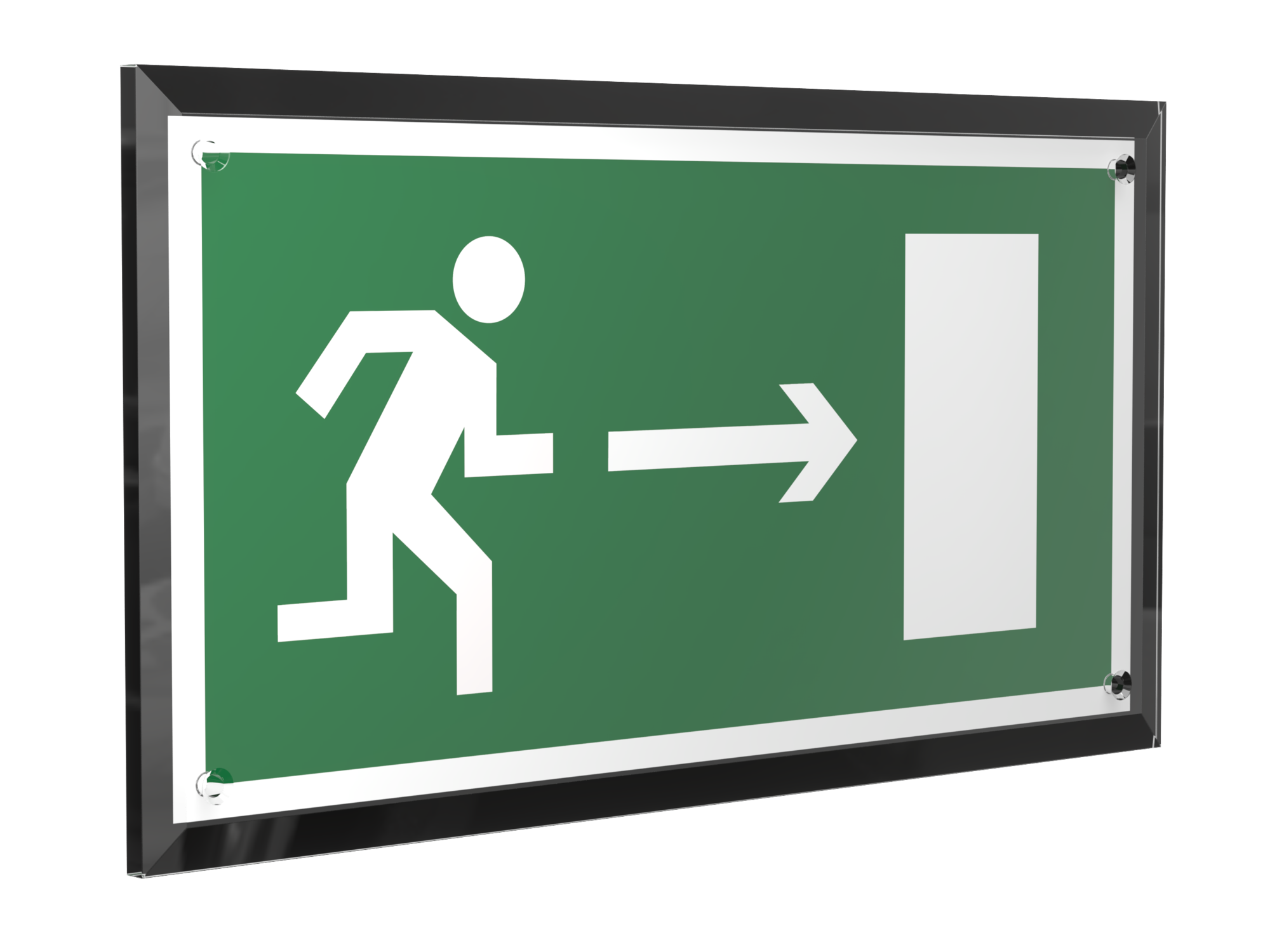 Знак безопасности PT-32178-Black.E03''Напр. к эвакуационному выходу направо''
