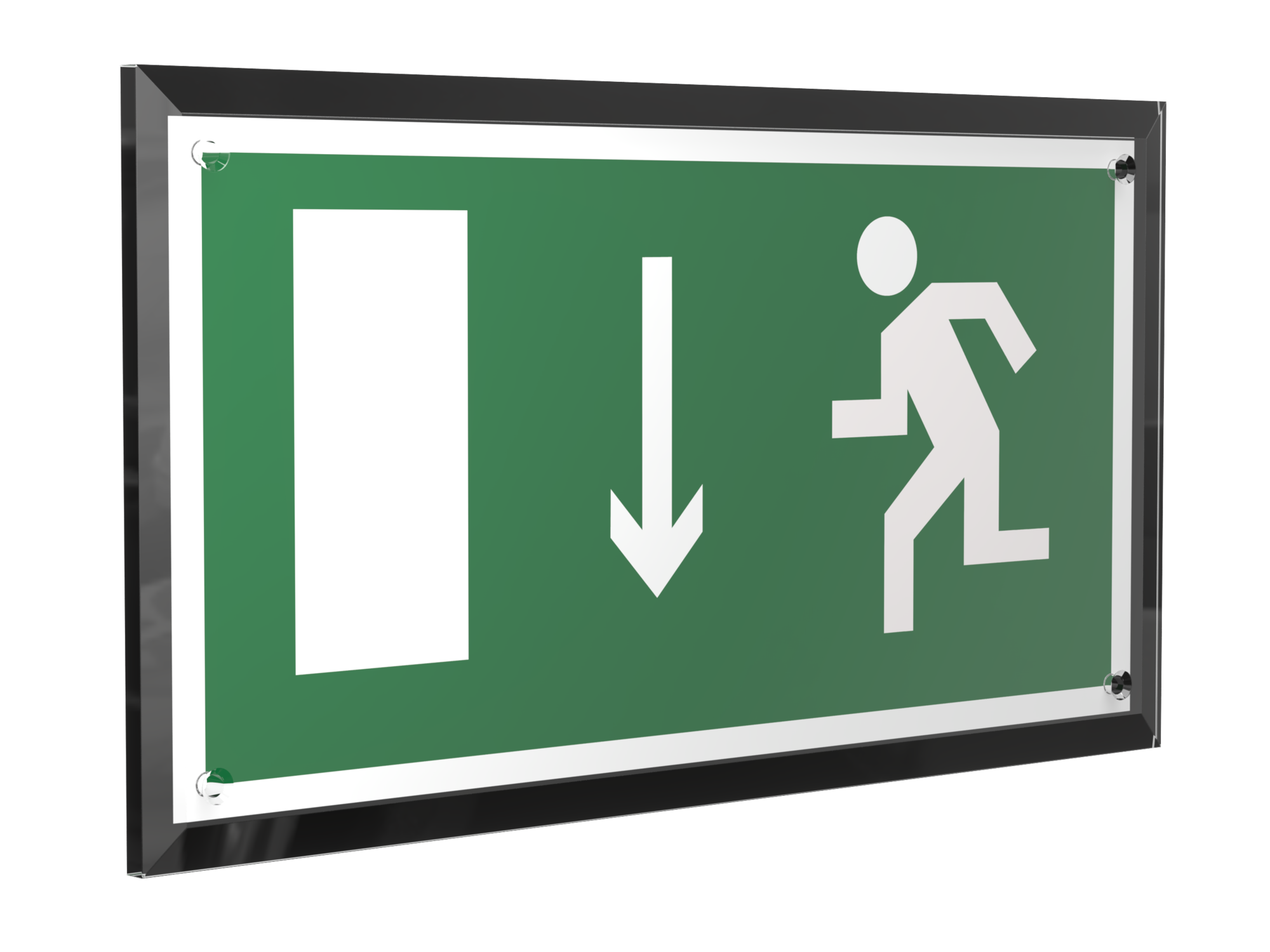 Знак безопасности PT-32178-Black.E10''Указ. двери эвакуационного выхода (лев.)''