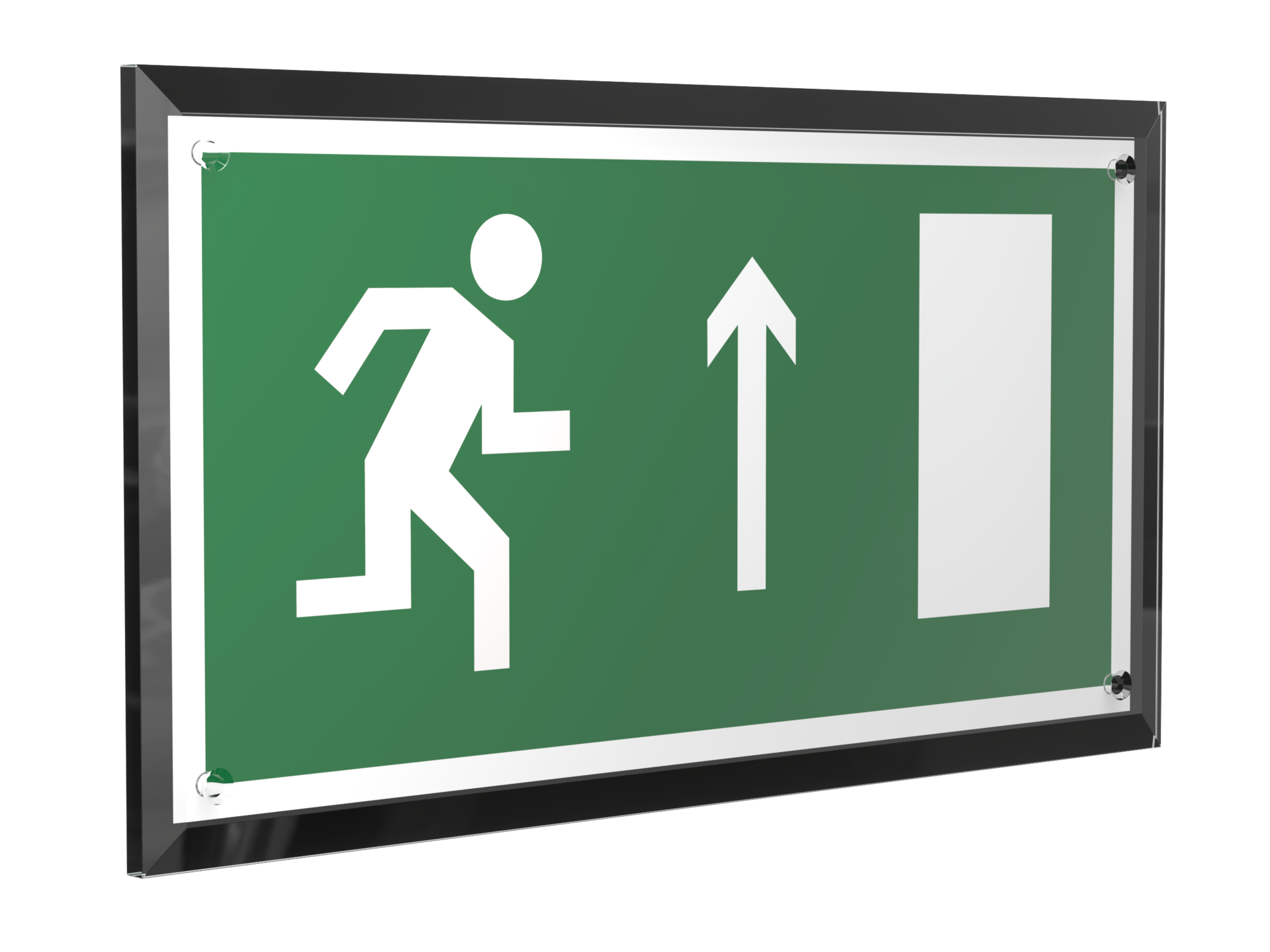 Знак безопасности PT-32178-Black.E11''Напр. к эвакуац. выходу прямо (прав.)''