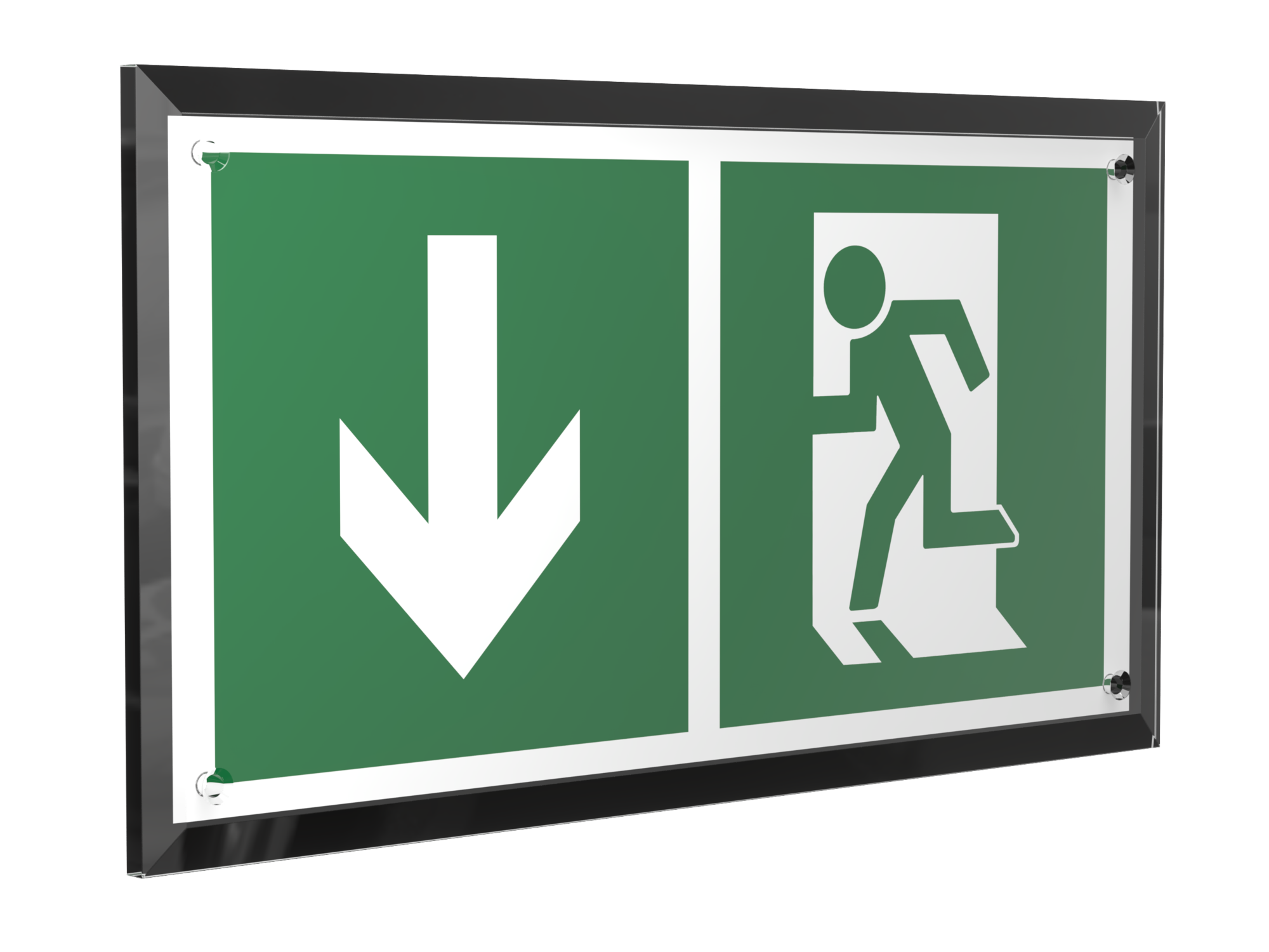 Знак безопасности PT-32178-Black.E40''Указ. двери эвакуац. выхода (левостор.)''