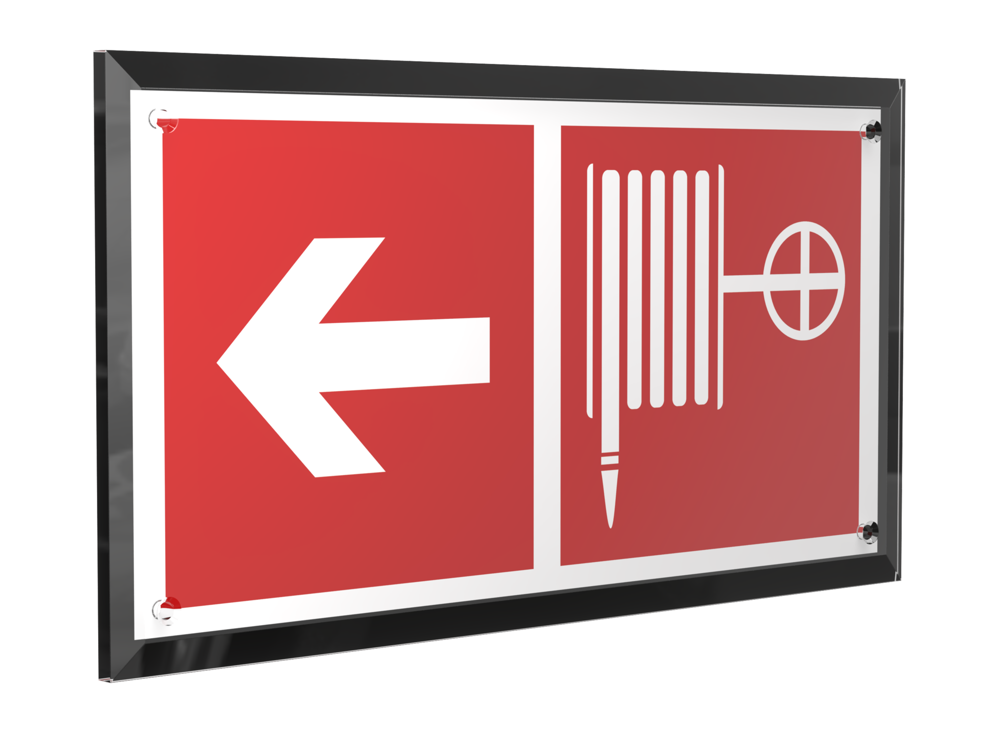 Знак безопасности PT-32178-Black.F30''Указ. движения к пожарному крану налево''